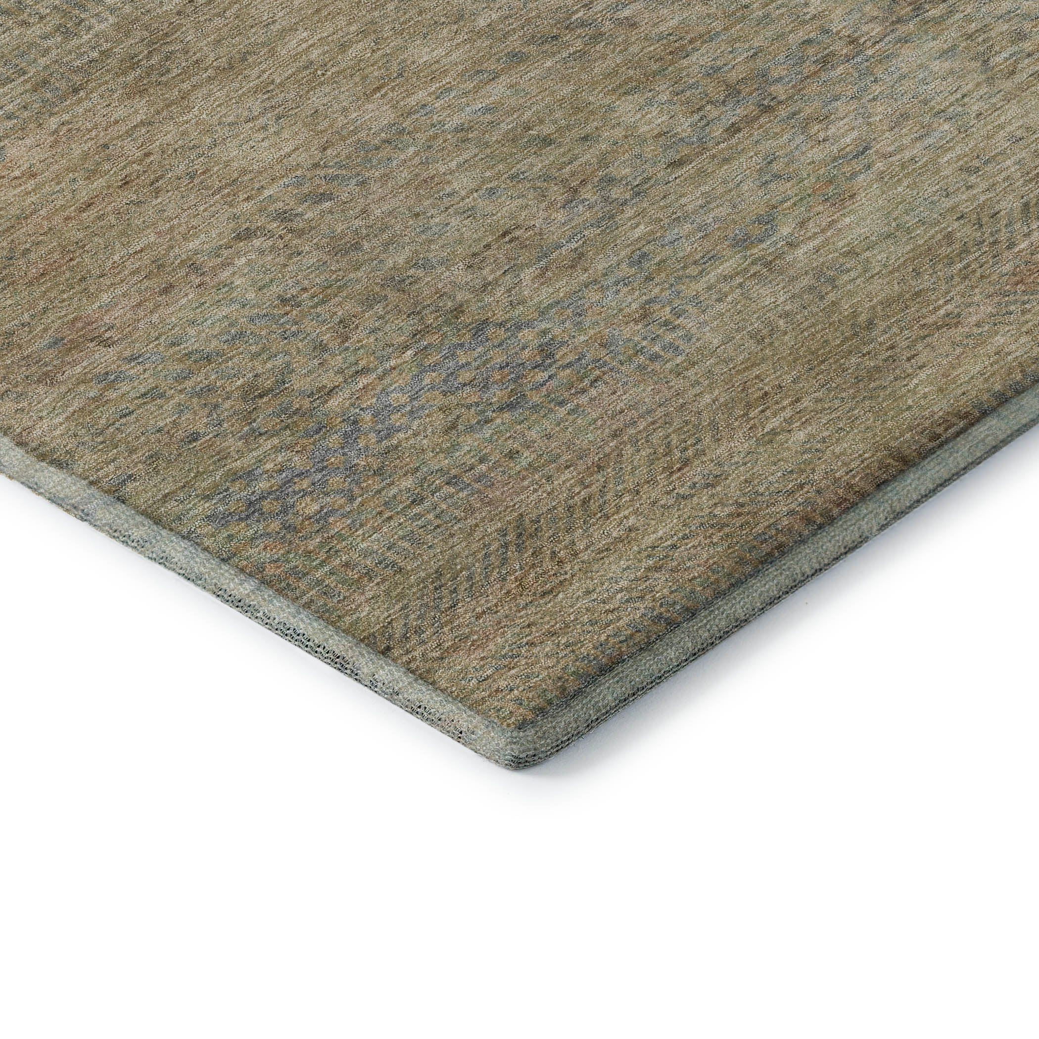 Kyoto Machine Washable Transitional Beige Brown Rug 1'8" x 2'6" #shape_Rectangle