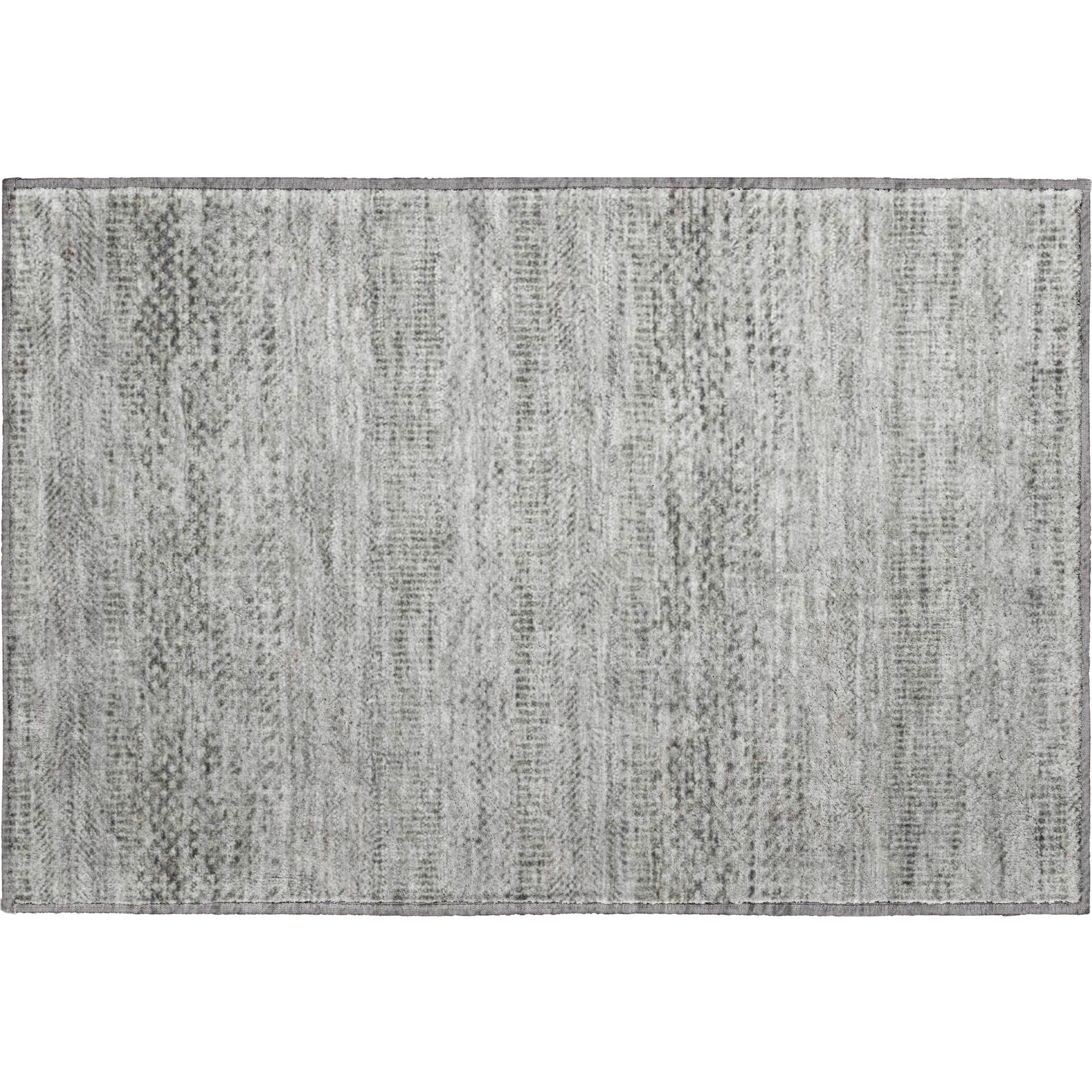 Kyoto Machine Washable Transitional Gray Rug 1'8" x 2'6" #shape_Rectangle