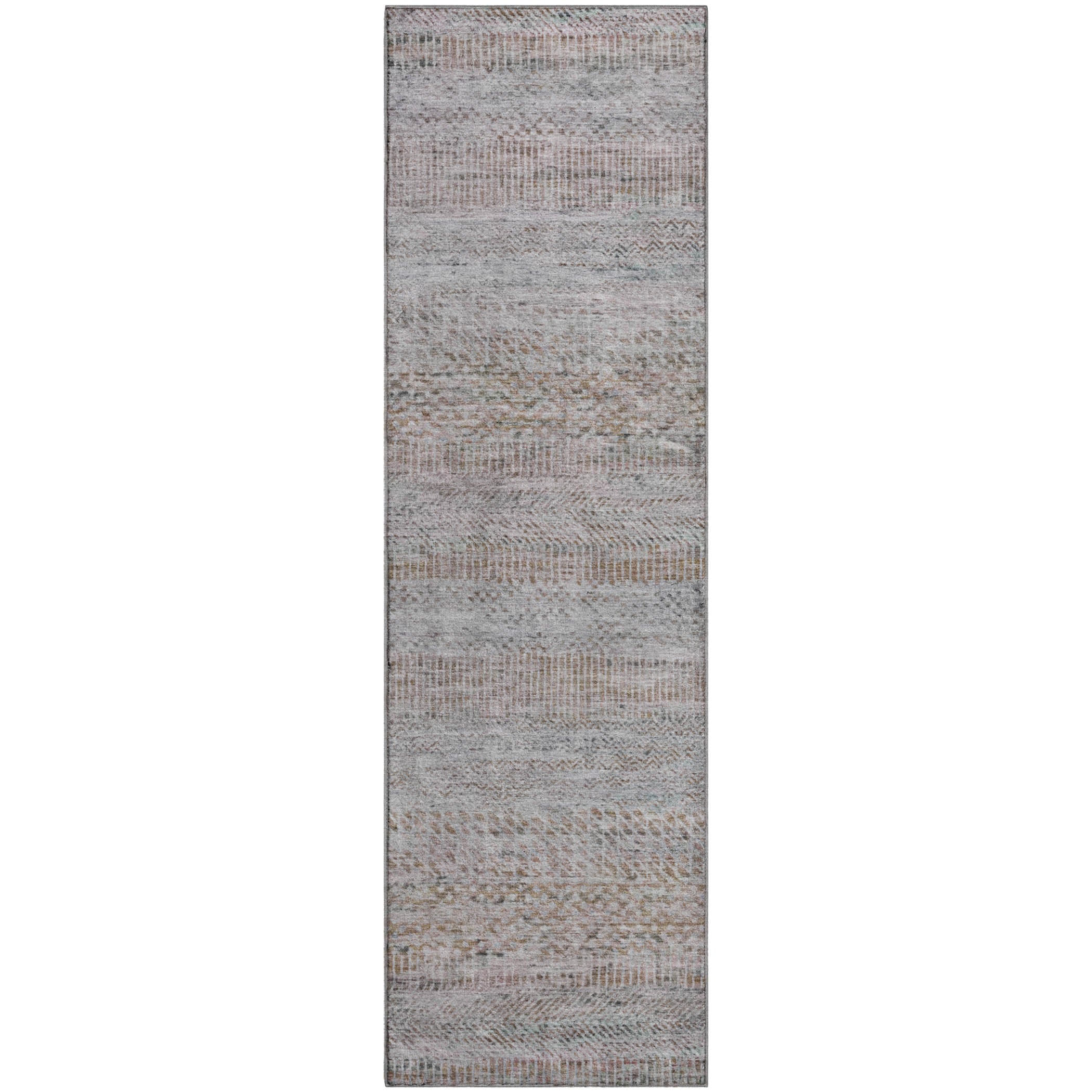 Kyoto Machine Washable Transitional Linen Ivory Rug 2'3" x 7'6" #shape_Runner