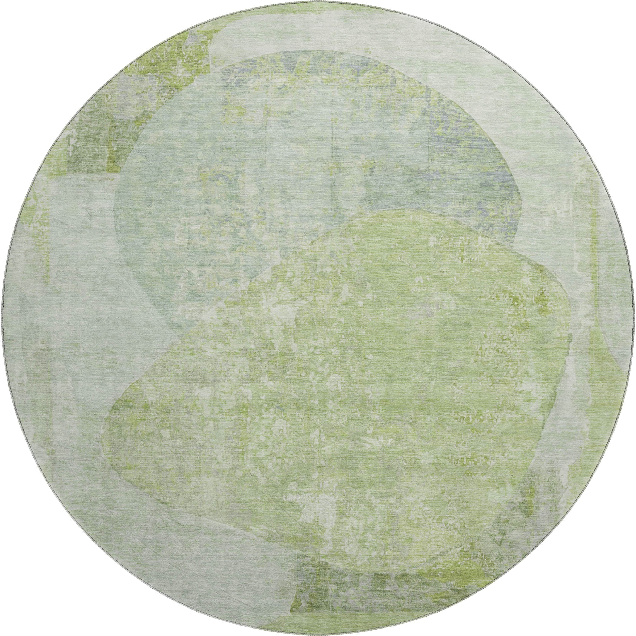 Jaipur Machine Washable Transitional Aloe Green Rug 8' x 8' #shape_Round