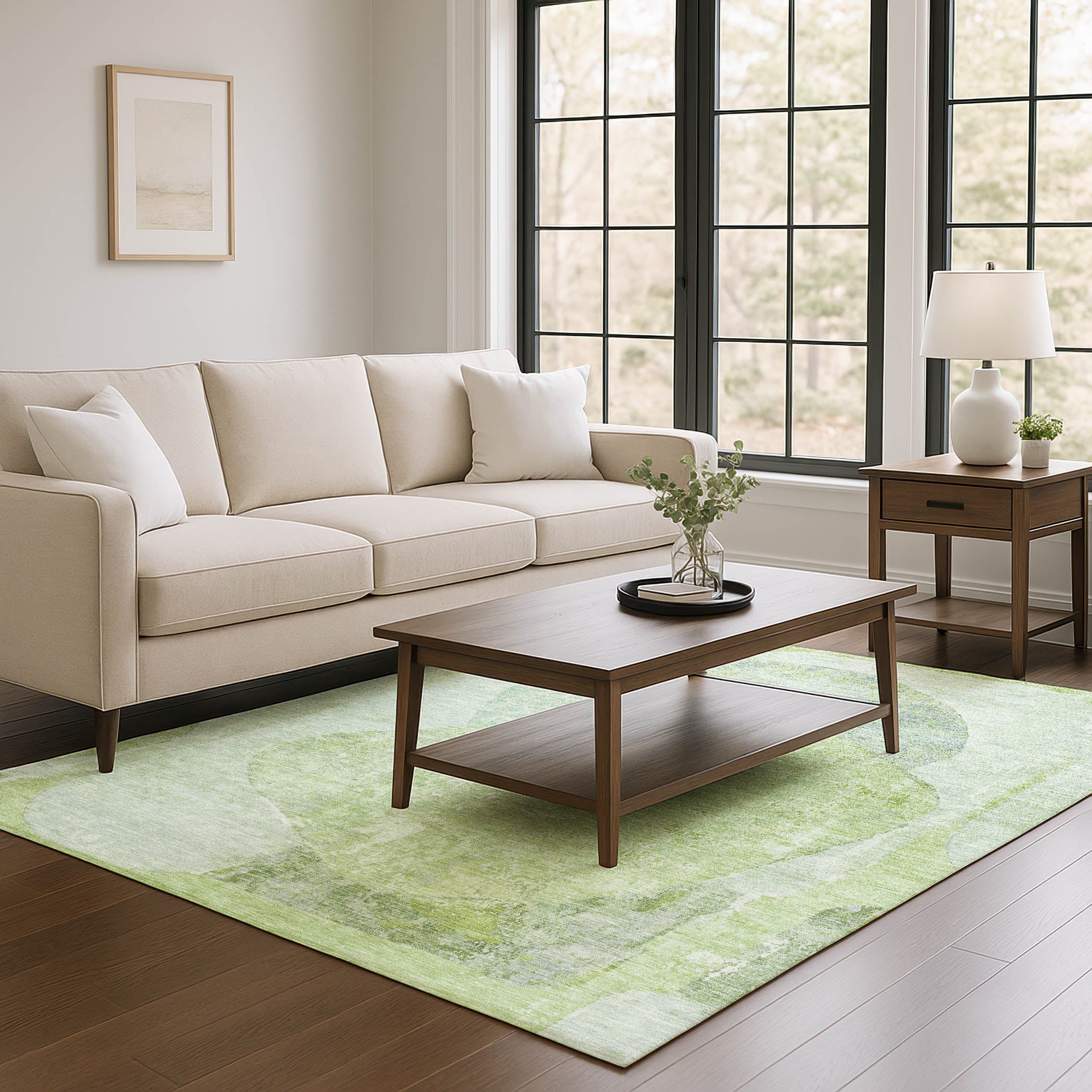 Jaipur Machine Washable Transitional Aloe Green Rug 2'6" x 3'10" #shape_Rectangle