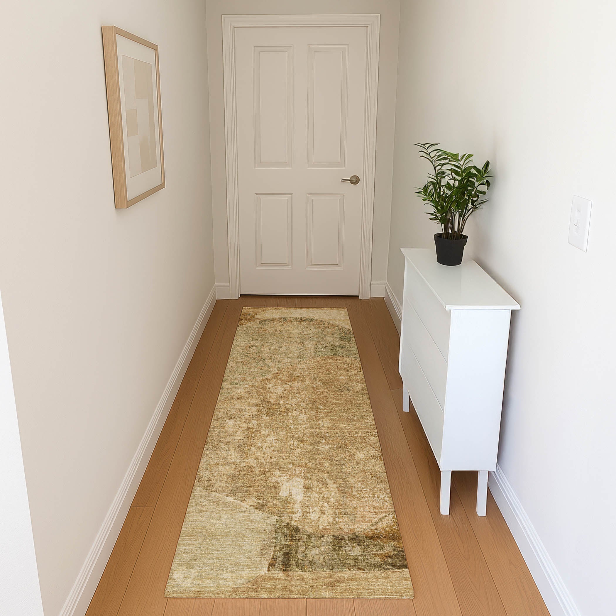 Jaipur Machine Washable Transitional Brown Rug 2'3" x 7'6" #shape_Runner