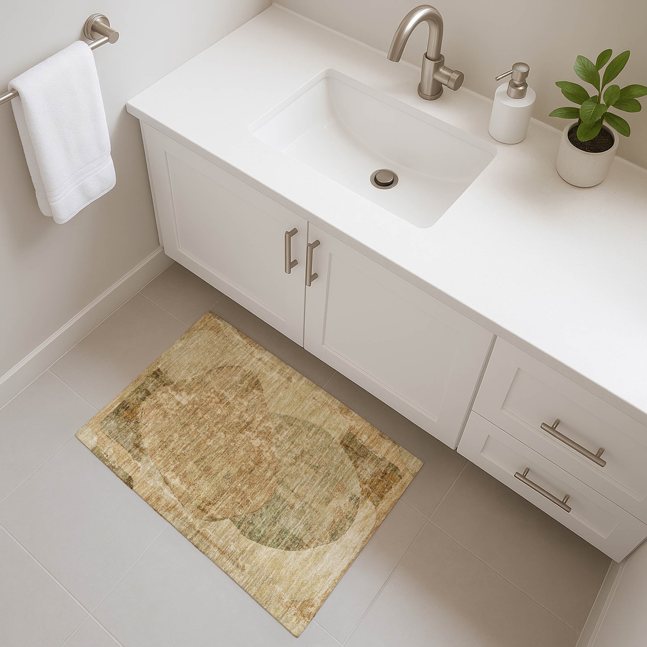 Jaipur Machine Washable Transitional Brown Rug 1'8" x 2'6" #shape_Rectangle