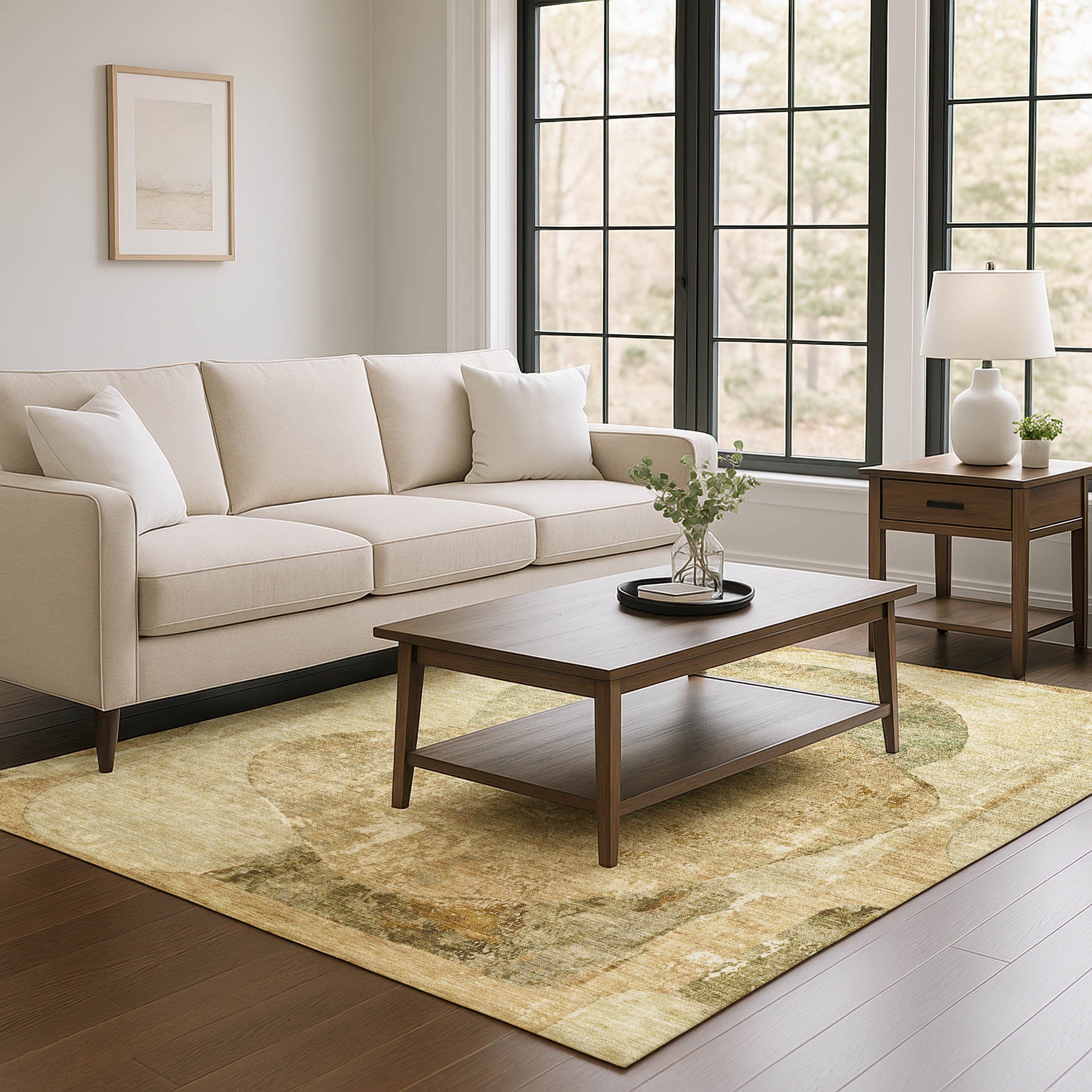 Jaipur Machine Washable Transitional Brown Rug 2'6" x 3'10" #shape_Rectangle
