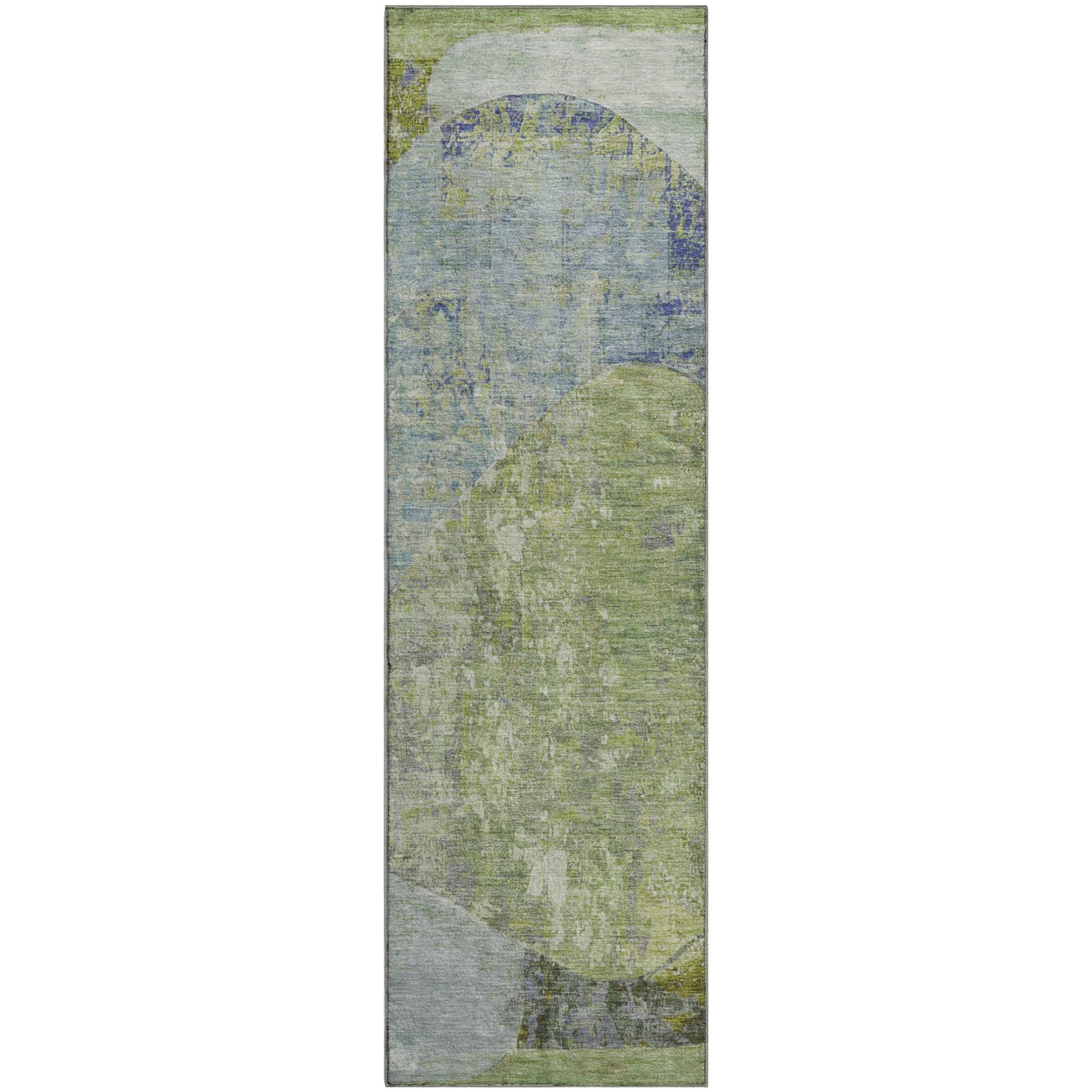 Jaipur Machine Washable Transitional Green Rug 2'3" x 7'6" #shape_Runner