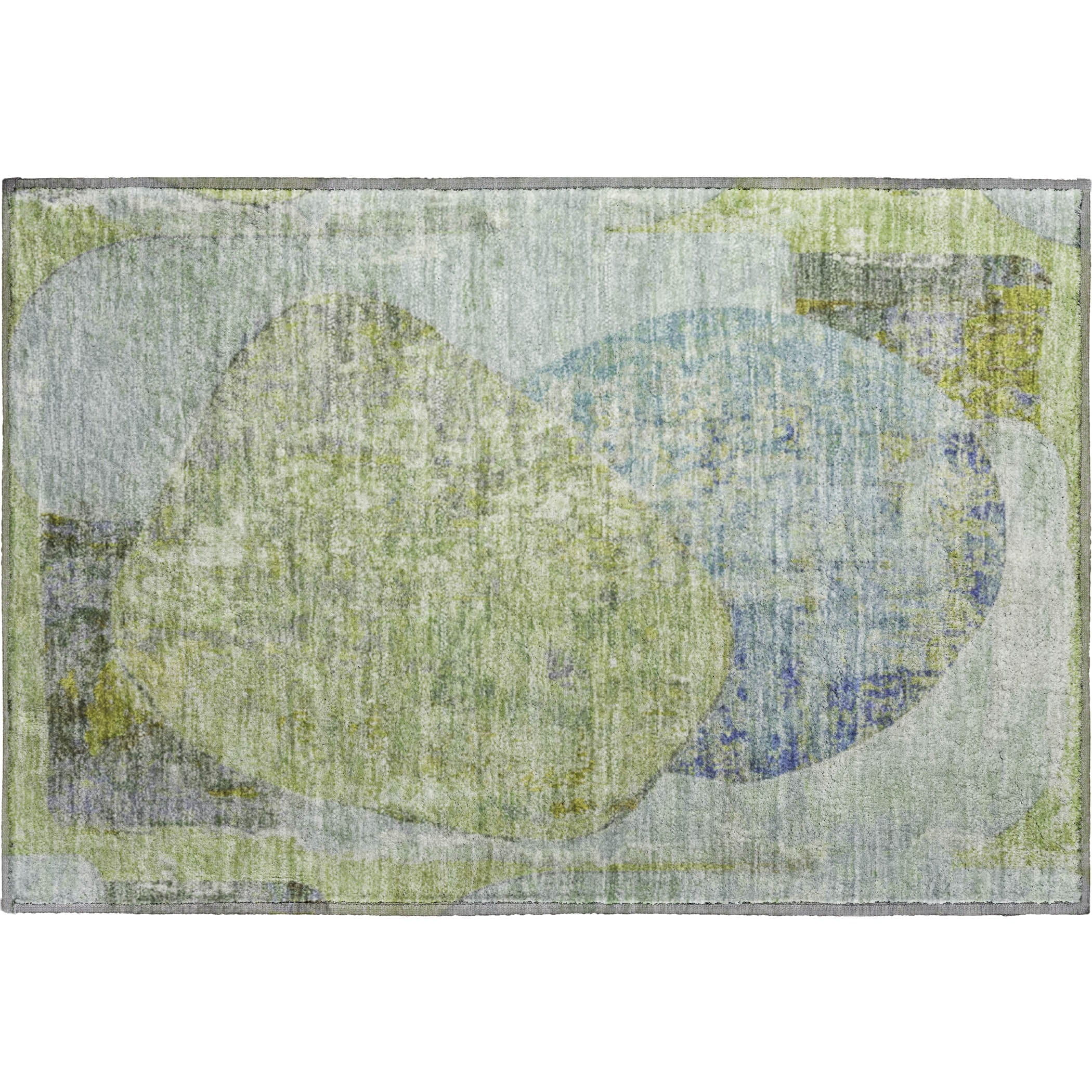 Jaipur Machine Washable Transitional Green Rug 1'8" x 2'6" #shape_Rectangle