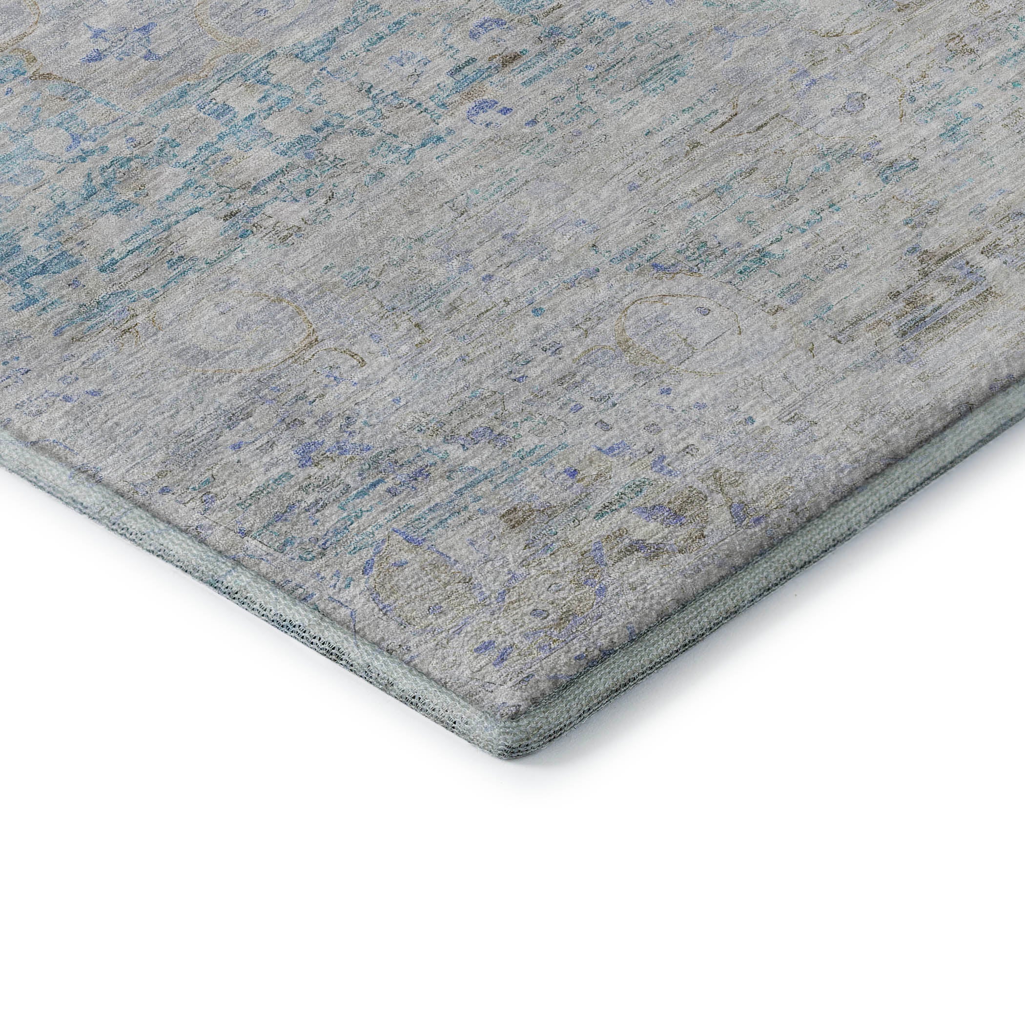 Porto Machine Washable Traditional Beige Brown Rug 1'8" x 2'6" #shape_Rectangle