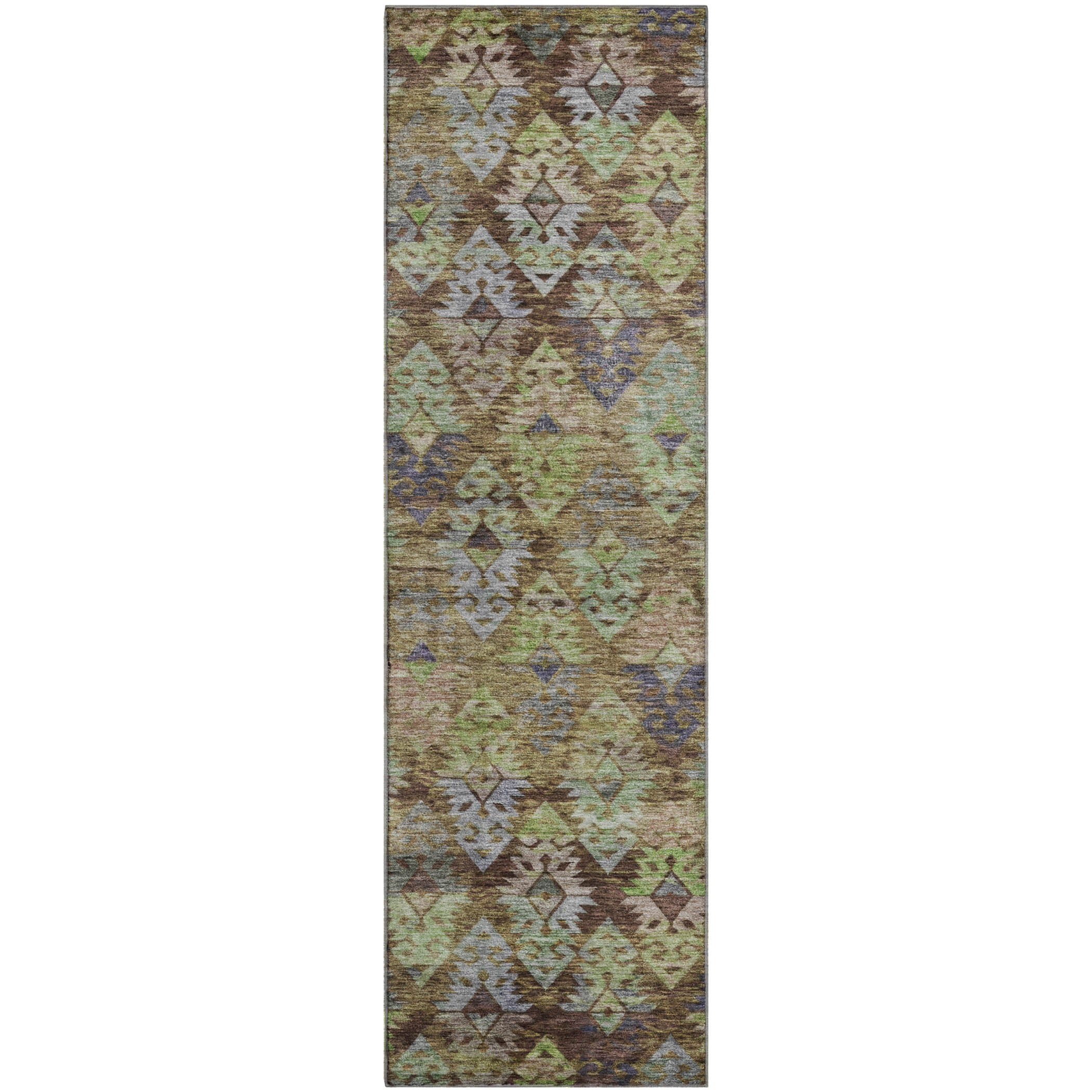 Bruges Machine Washable Transitional Brown Rug 2'3" x 7'6" #shape_Runner