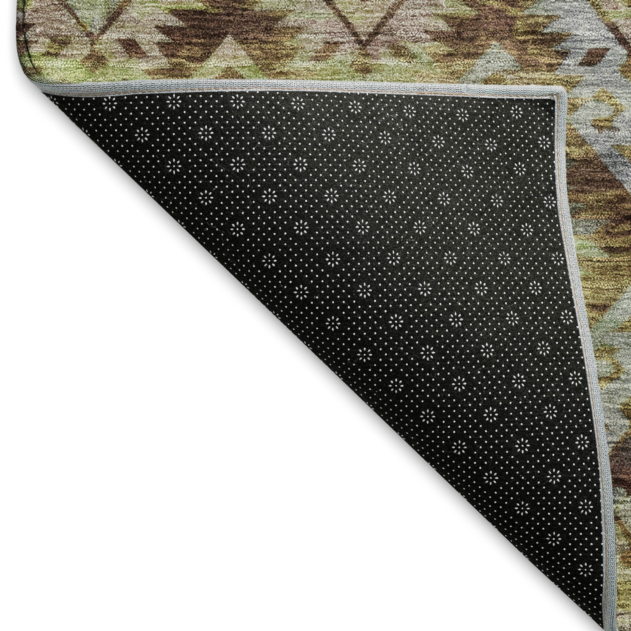 Bruges Machine Washable Transitional Brown Rug 1'8" x 2'6" #shape_Rectangle