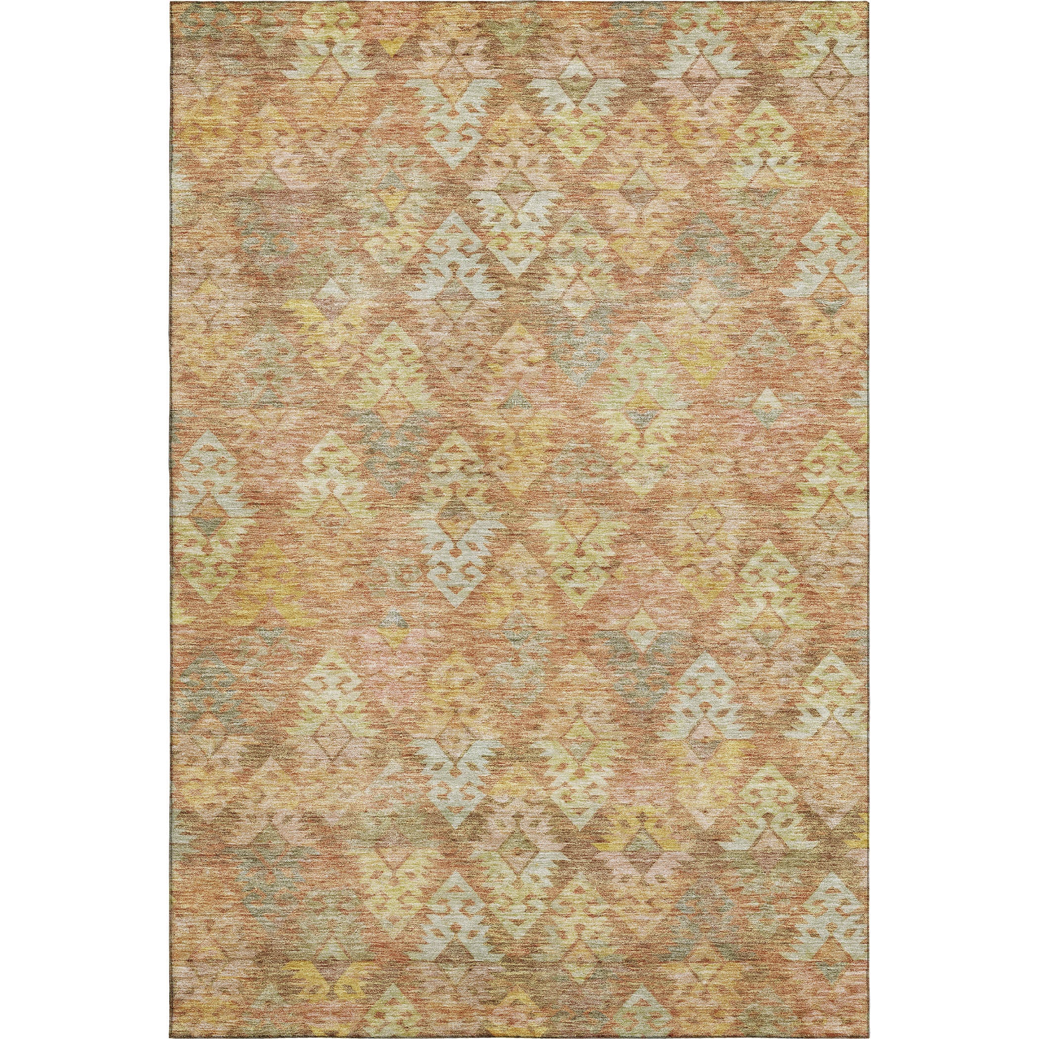 Bruges Machine Washable Transitional Copper Orange Rug 2'6" x 3'10" #shape_Rectangle