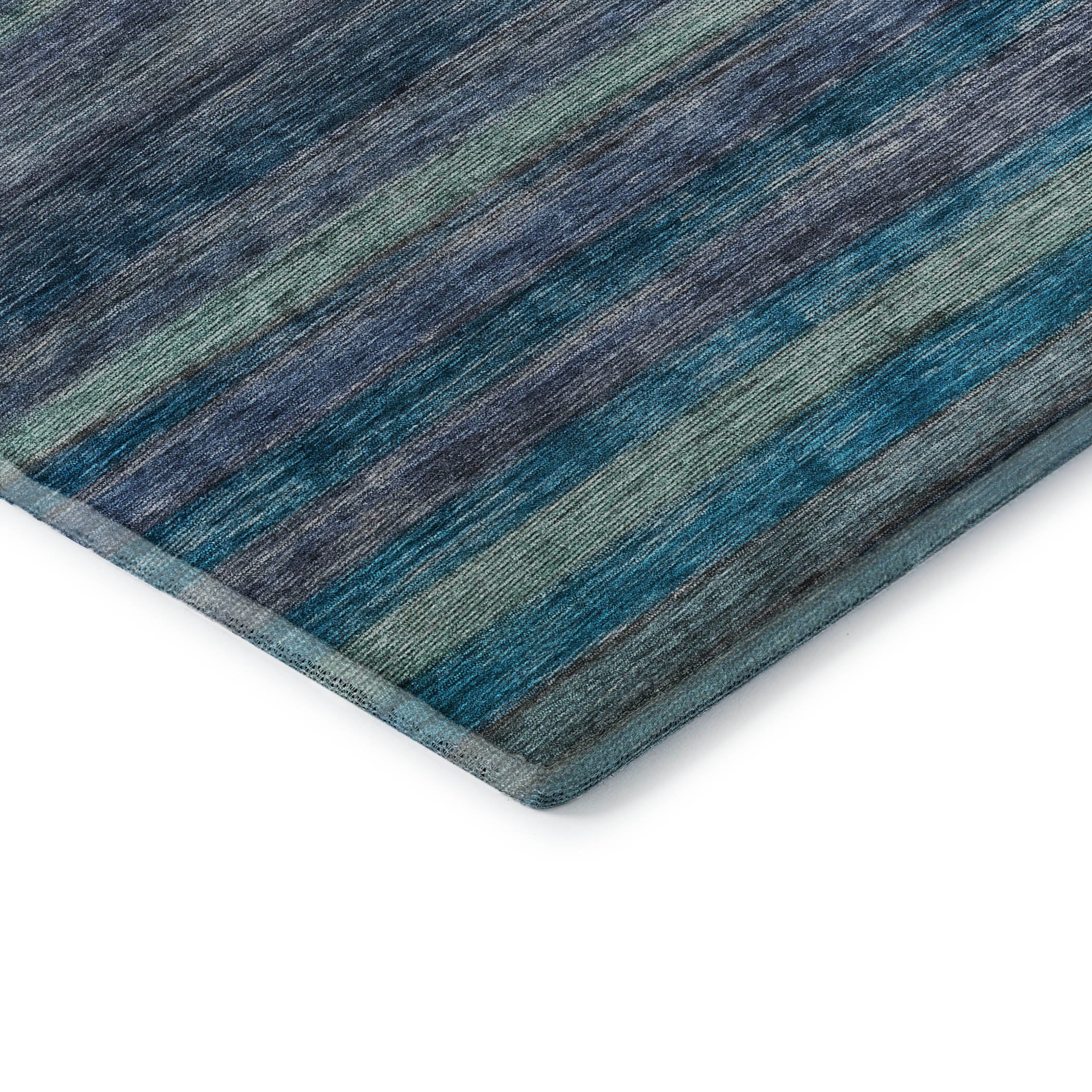 Athens Machine Washable Transitional Blue Rug 1'8" x 2'6" #shape_Rectangle