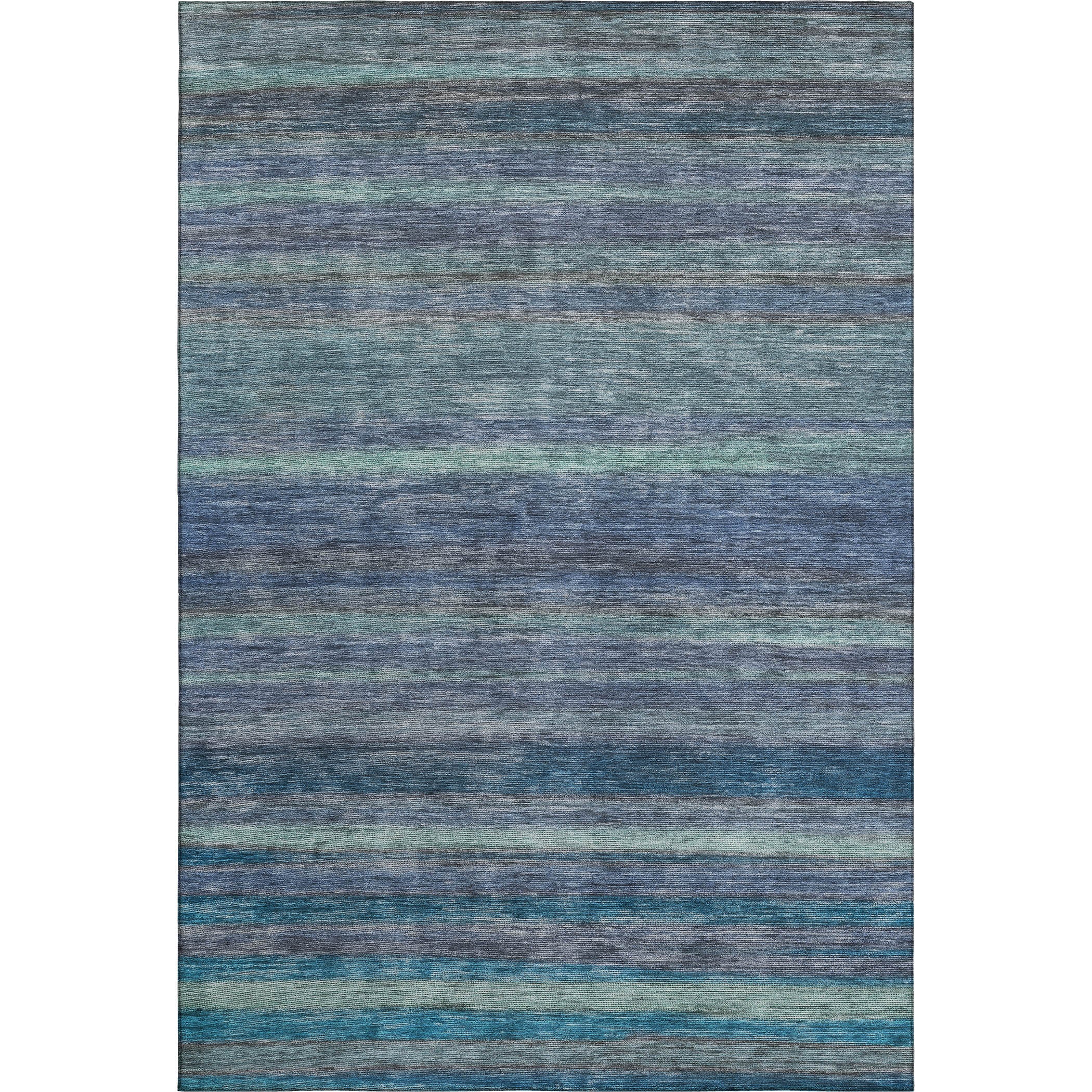 Athens Machine Washable Transitional Blue Rug 2'6" x 3'10" #shape_Rectangle
