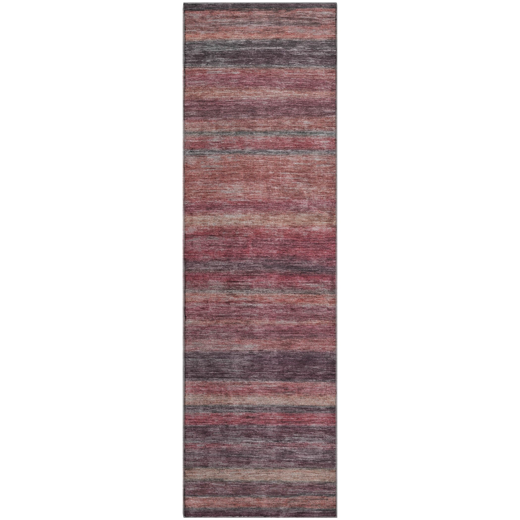 Athens Machine Washable Transitional Paprika Orange Rug 2'3" x 7'6" #shape_Runner