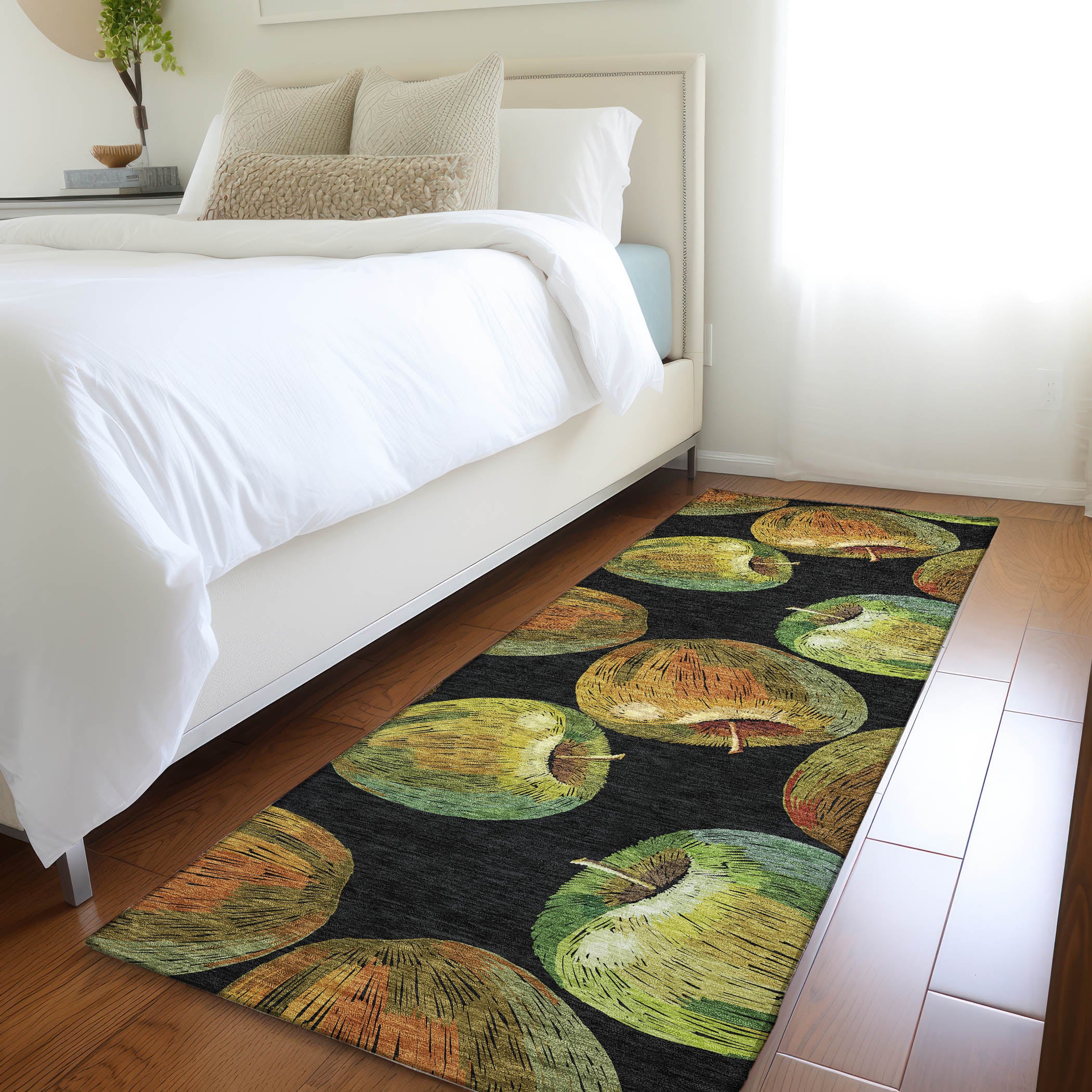 Lima Machine Washable Kitchen Midnight Black Rug 2'3" x 7'6" #shape_Runner