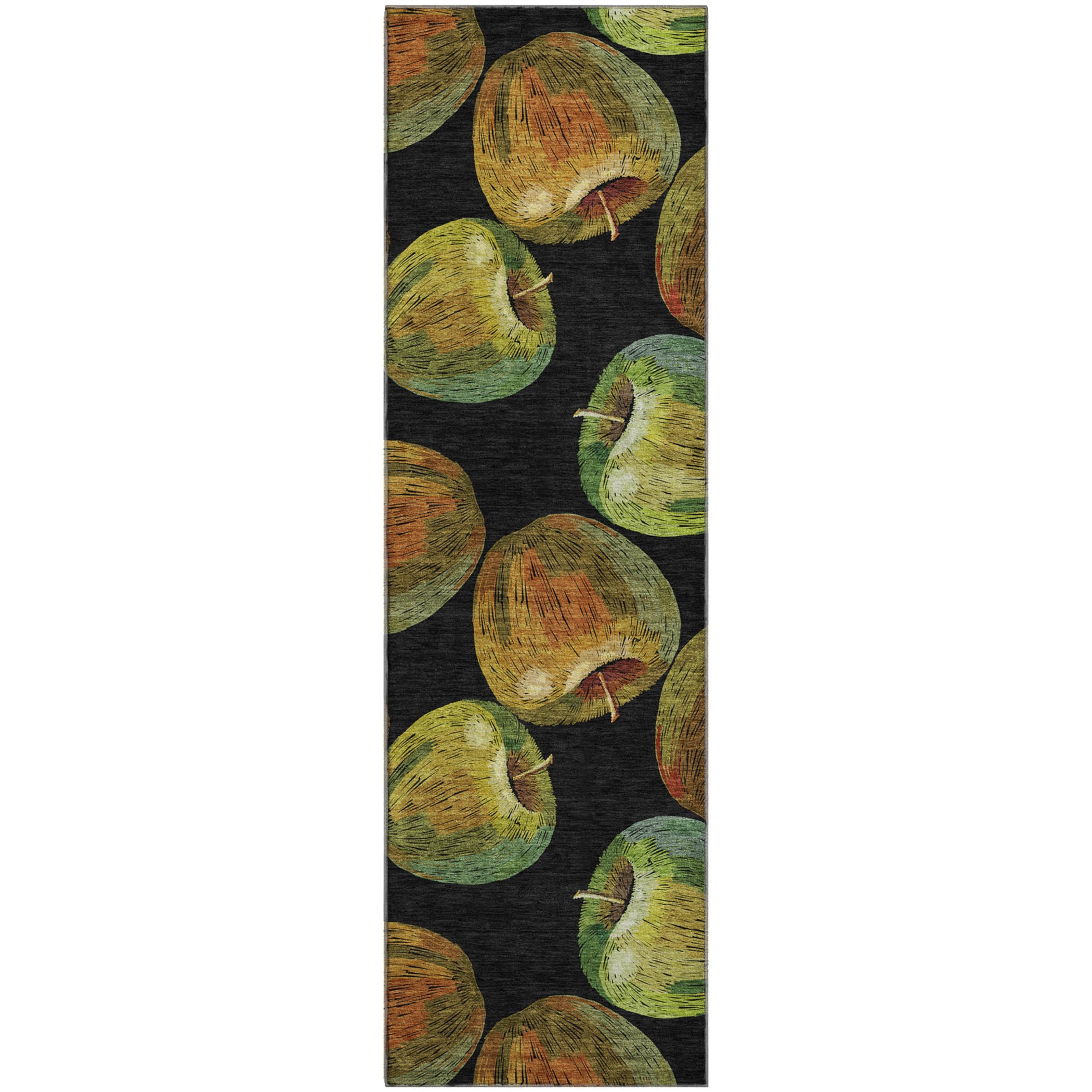 Lima Machine Washable Kitchen Midnight Black Rug 2'3" x 7'6" #shape_Runner