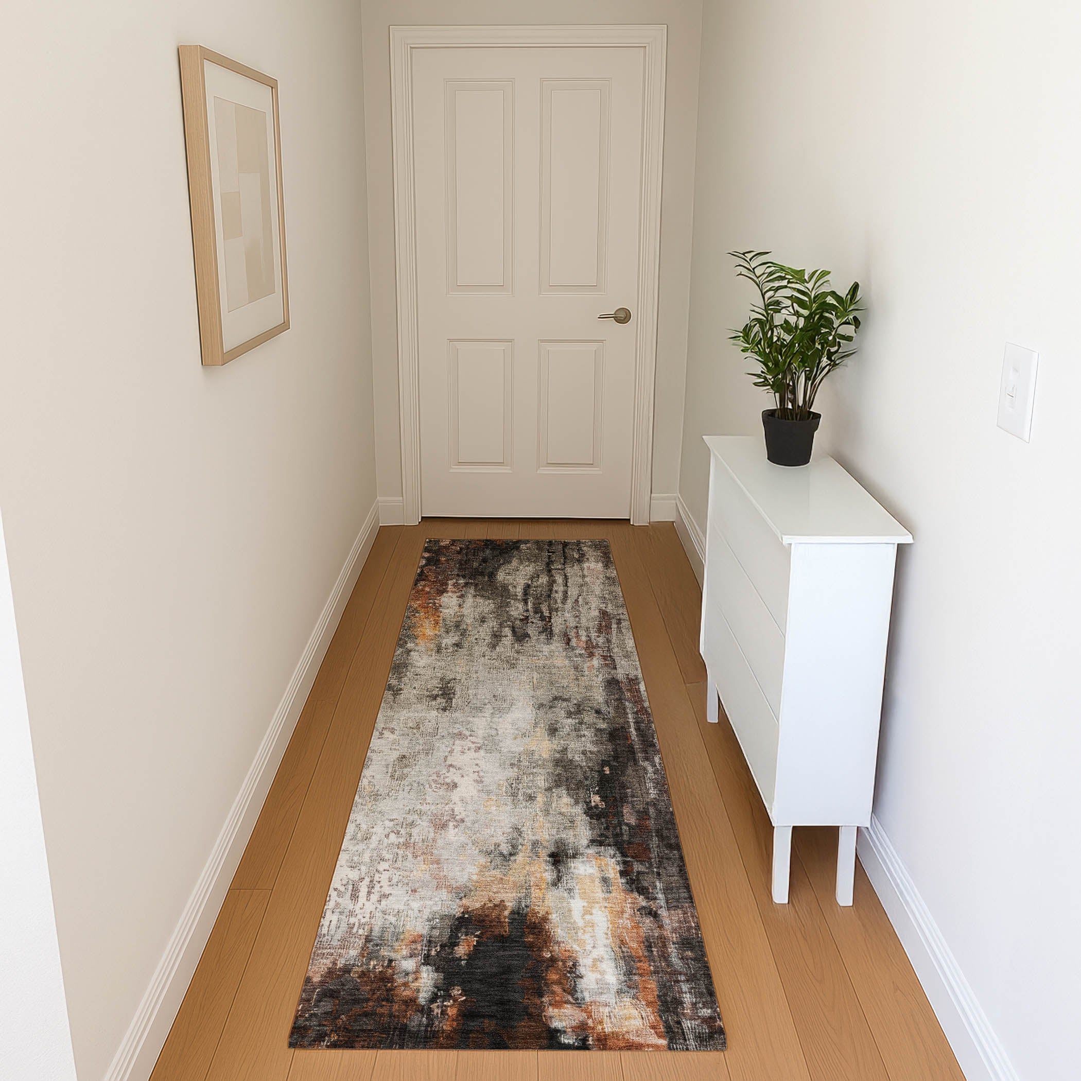 Luang Prabang Machine Washable Transitional Gray Rug 2'3" x 7'6" #shape_Runner