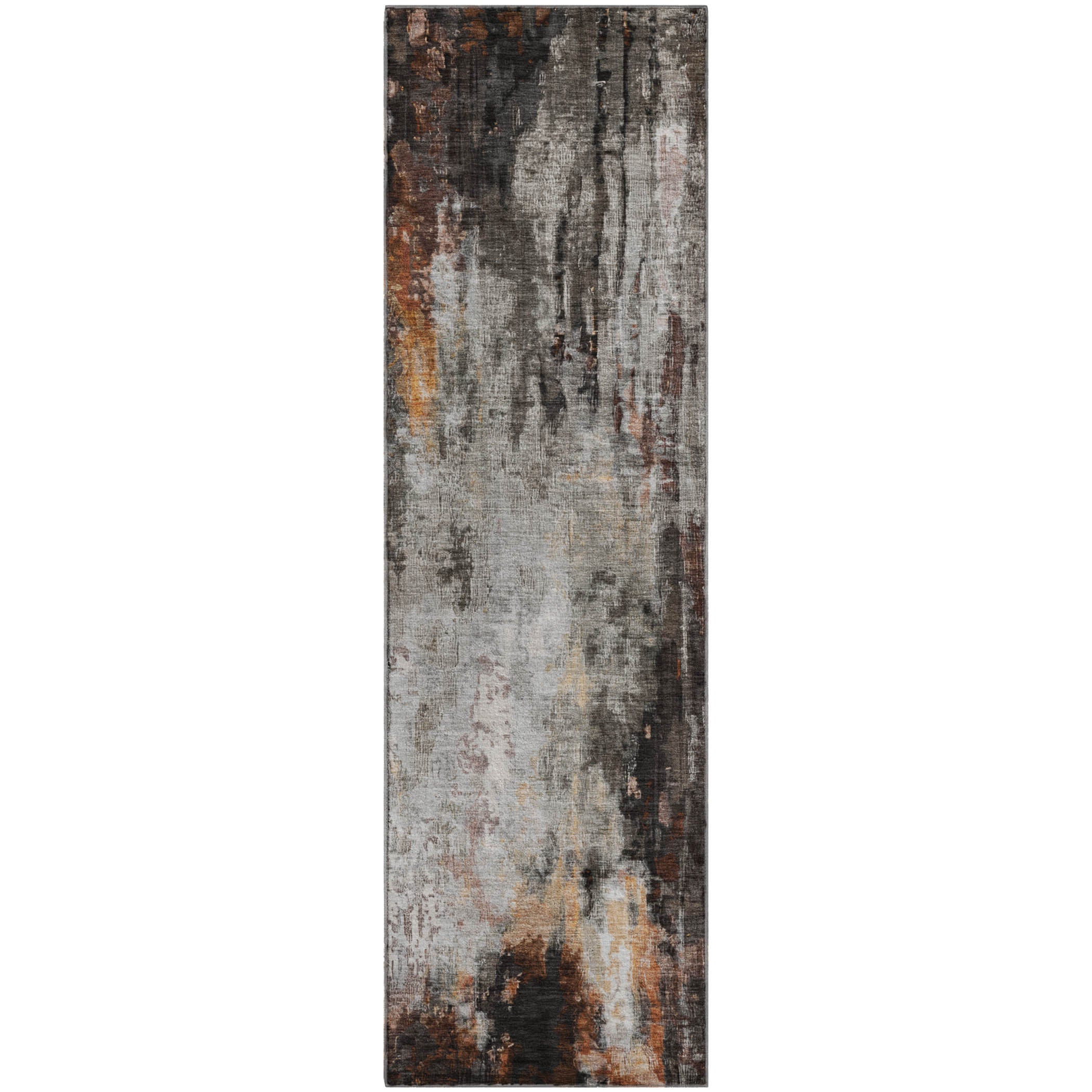 Luang Prabang Machine Washable Transitional Gray Rug 2'3" x 7'6" #shape_Runner