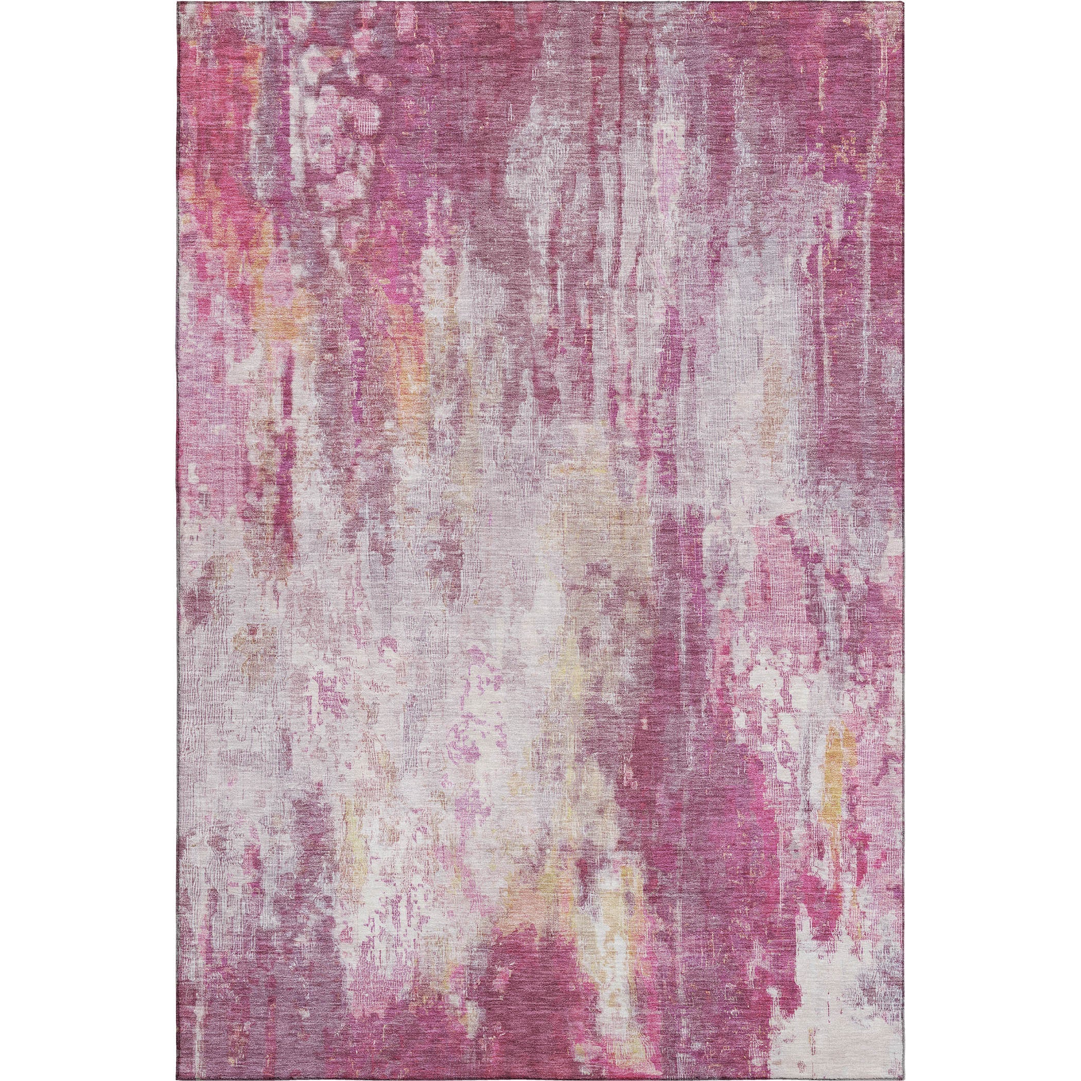 Luang Prabang Machine Washable Transitional Pink Rug 2'6" x 3'10" #shape_Rectangle