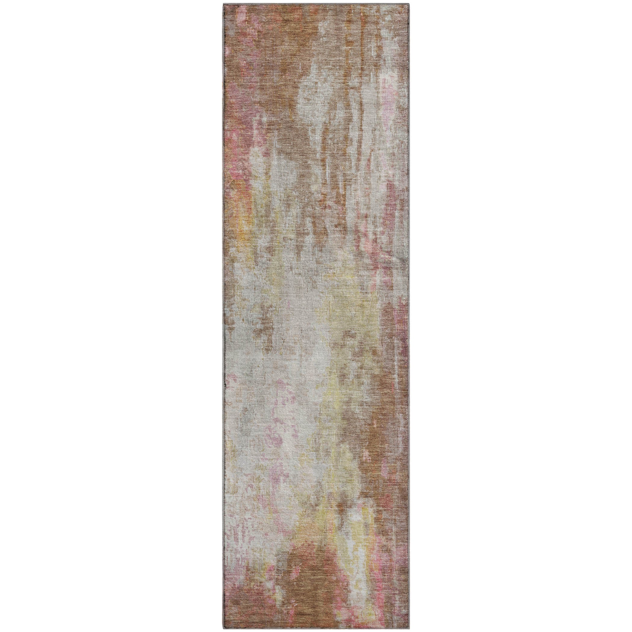 Luang Prabang Machine Washable Transitional Tan Brown Rug 2'3" x 7'6" #shape_Runner