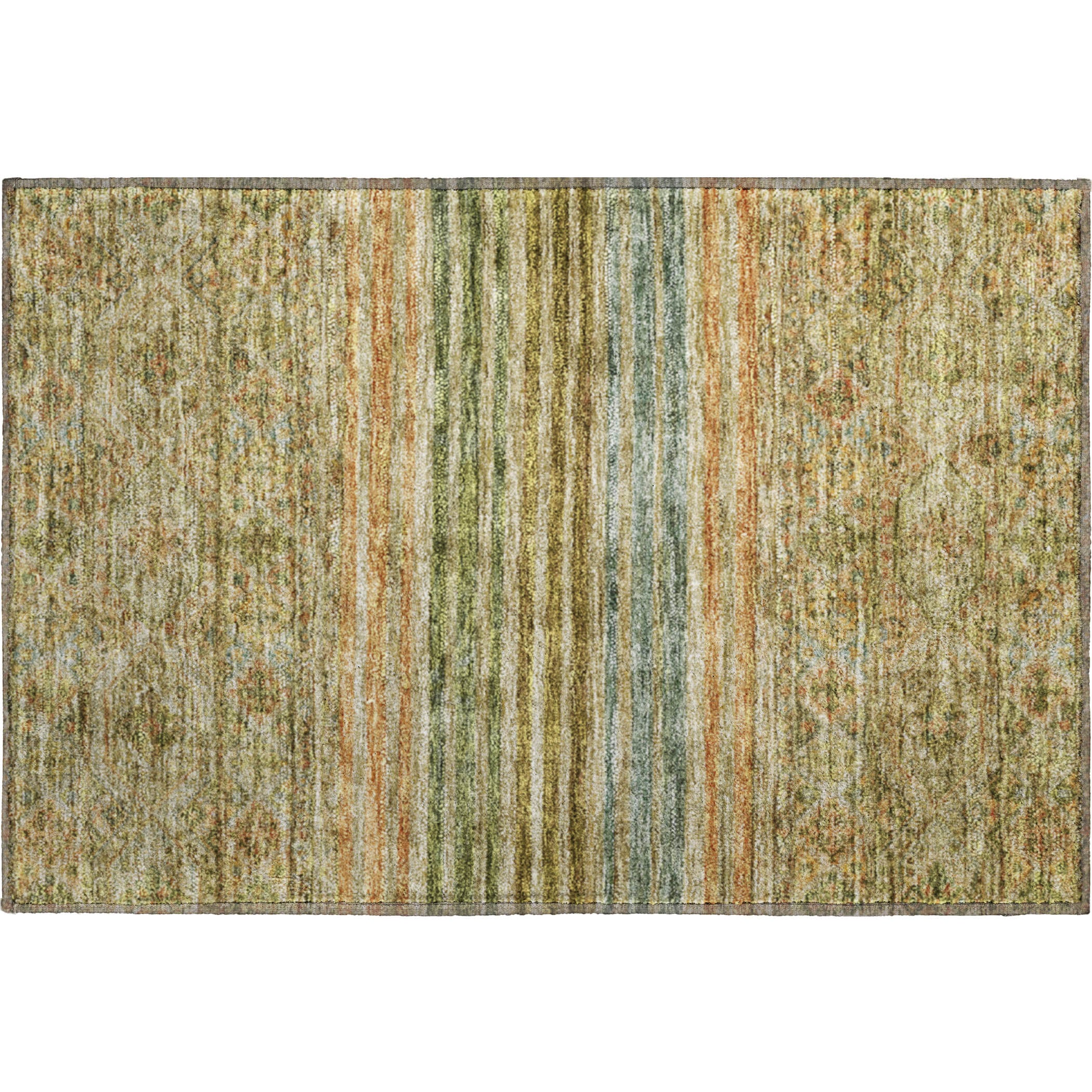 Kyoto Machine Washable Transitional Aloe Green Rug 1'8" x 2'6" #shape_Rectangle