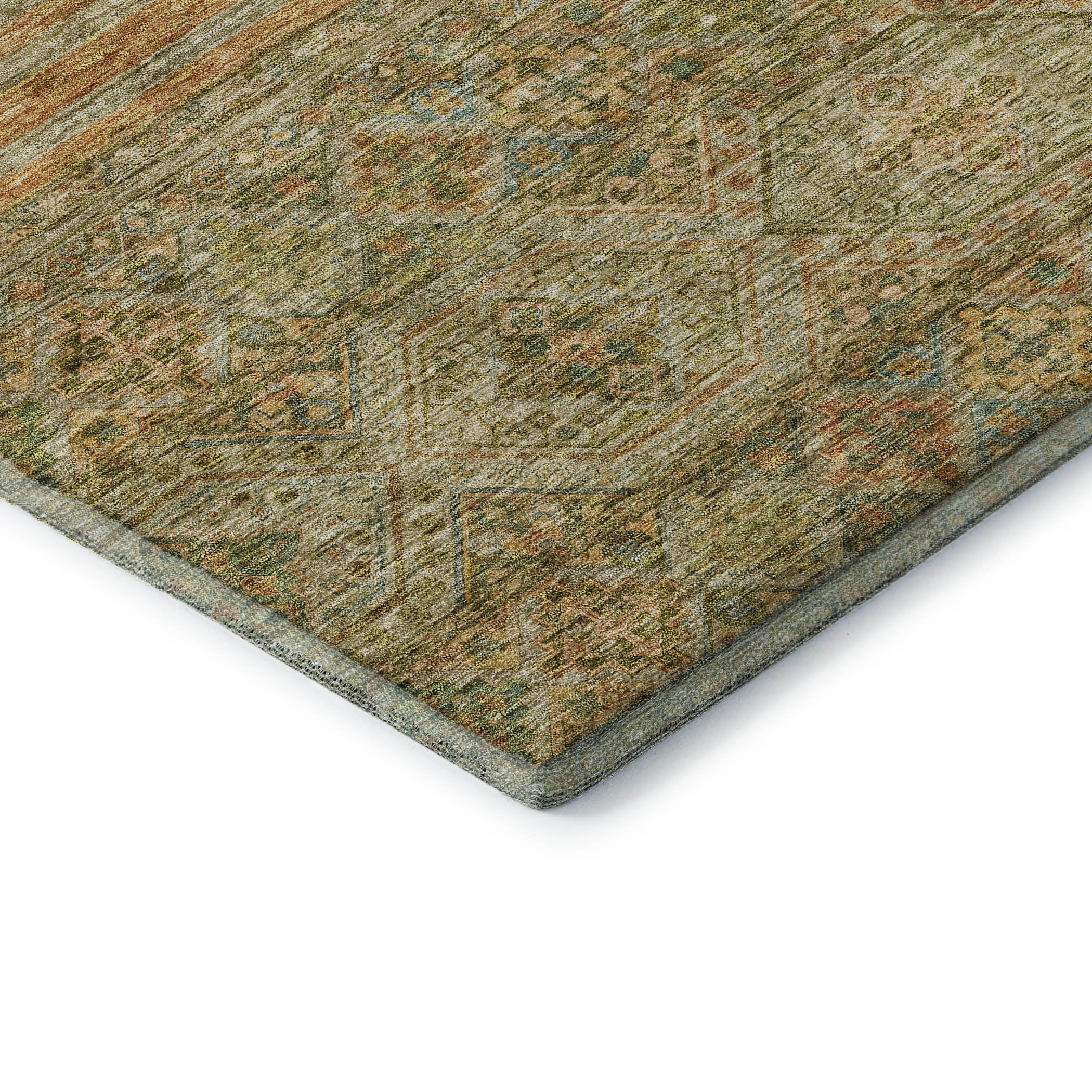 Kyoto Machine Washable Transitional Aloe Green Rug 1'8" x 2'6" #shape_Rectangle