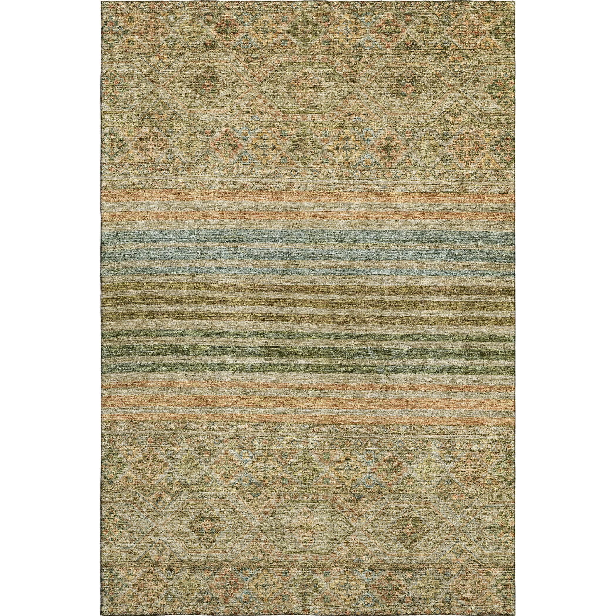 Kyoto Machine Washable Transitional Aloe Green Rug 2'6" x 3'10" #shape_Rectangle