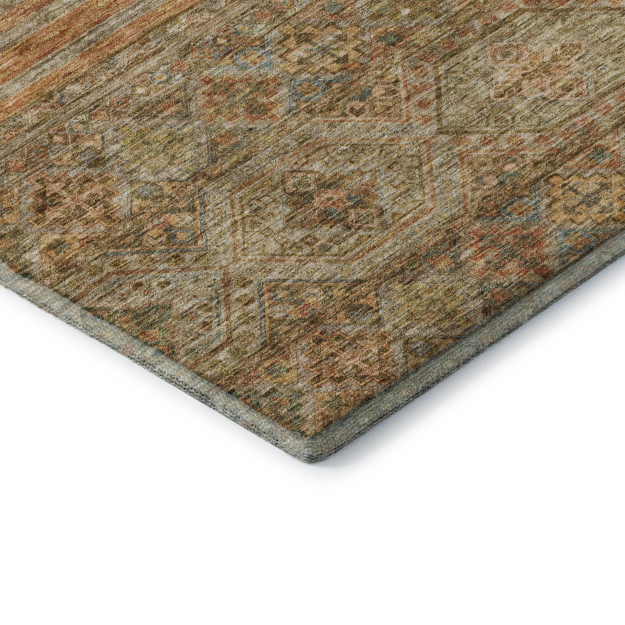 Kyoto Machine Washable Transitional Copper Orange Rug 1'8" x 2'6" #shape_Rectangle
