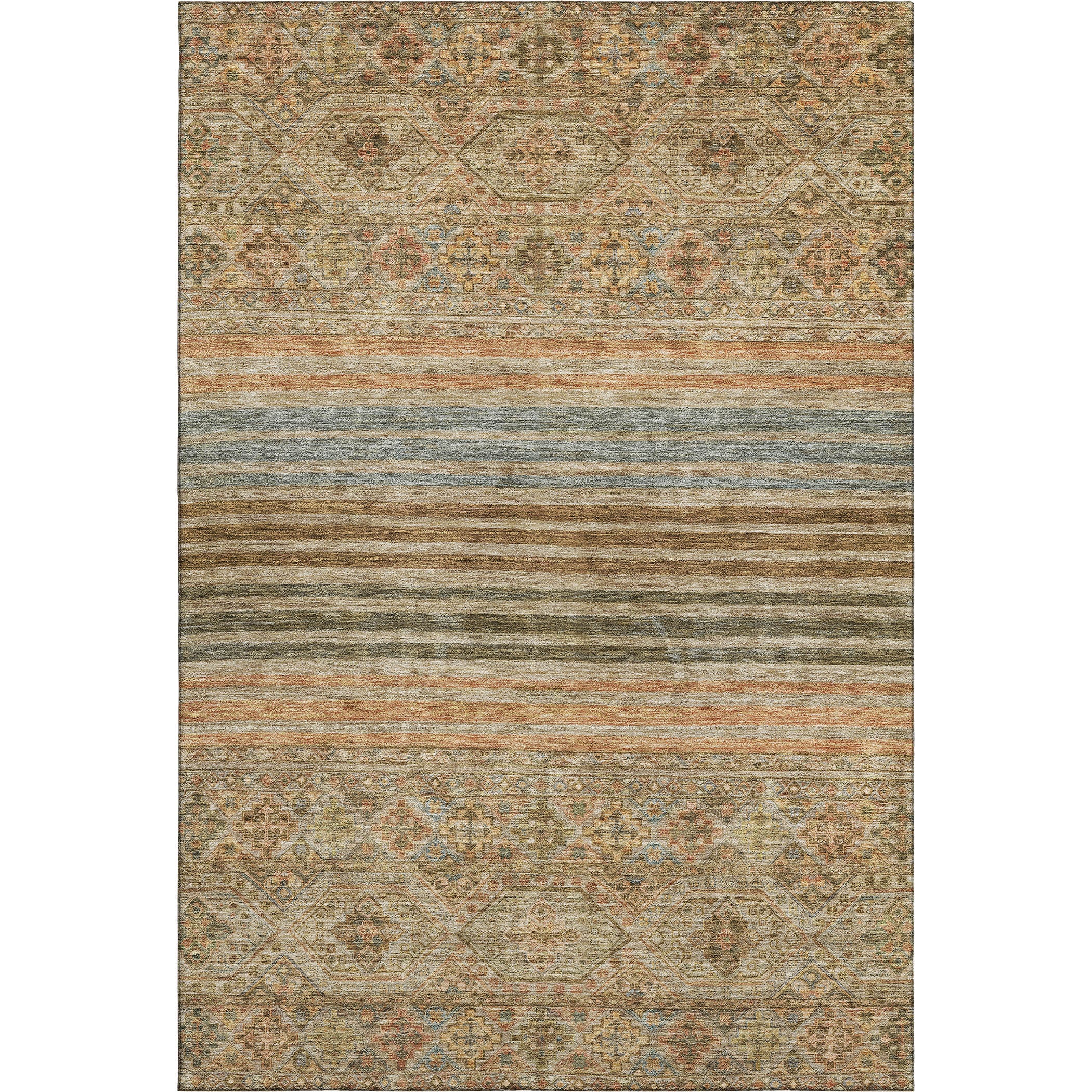 Kyoto Machine Washable Transitional Copper Orange Rug 2'6" x 3'10" #shape_Rectangle