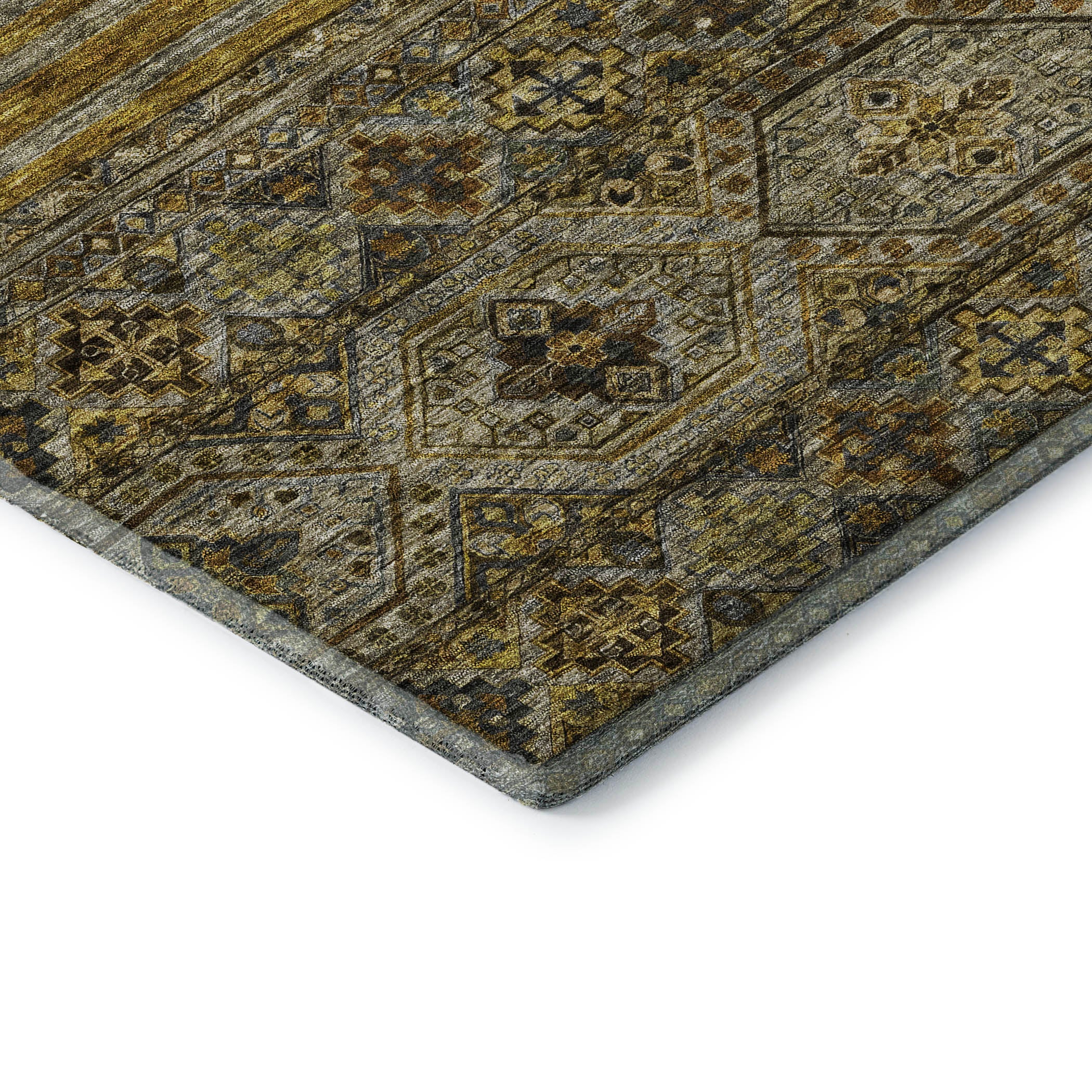 Kyoto Machine Washable Transitional Gray Rug 1'8" x 2'6" #shape_Rectangle