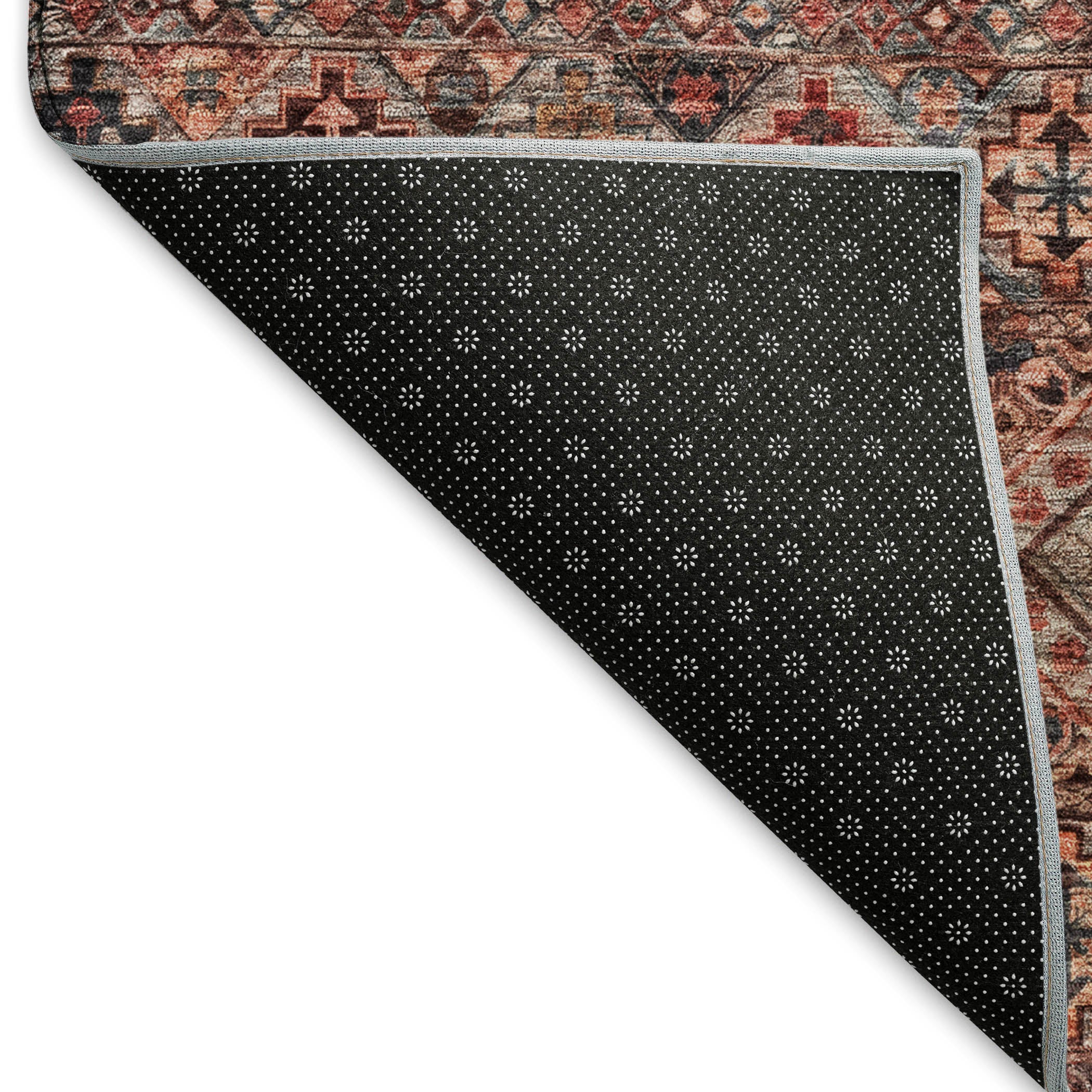 Kyoto Machine Washable Transitional Paprika Orange Rug 1'8" x 2'6" #shape_Rectangle