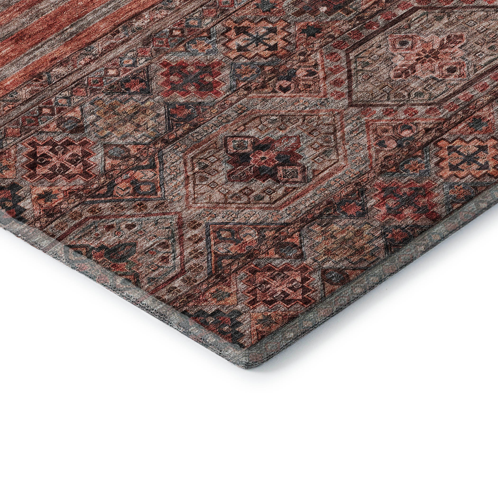 Kyoto Machine Washable Transitional Paprika Orange Rug 1'8" x 2'6" #shape_Rectangle