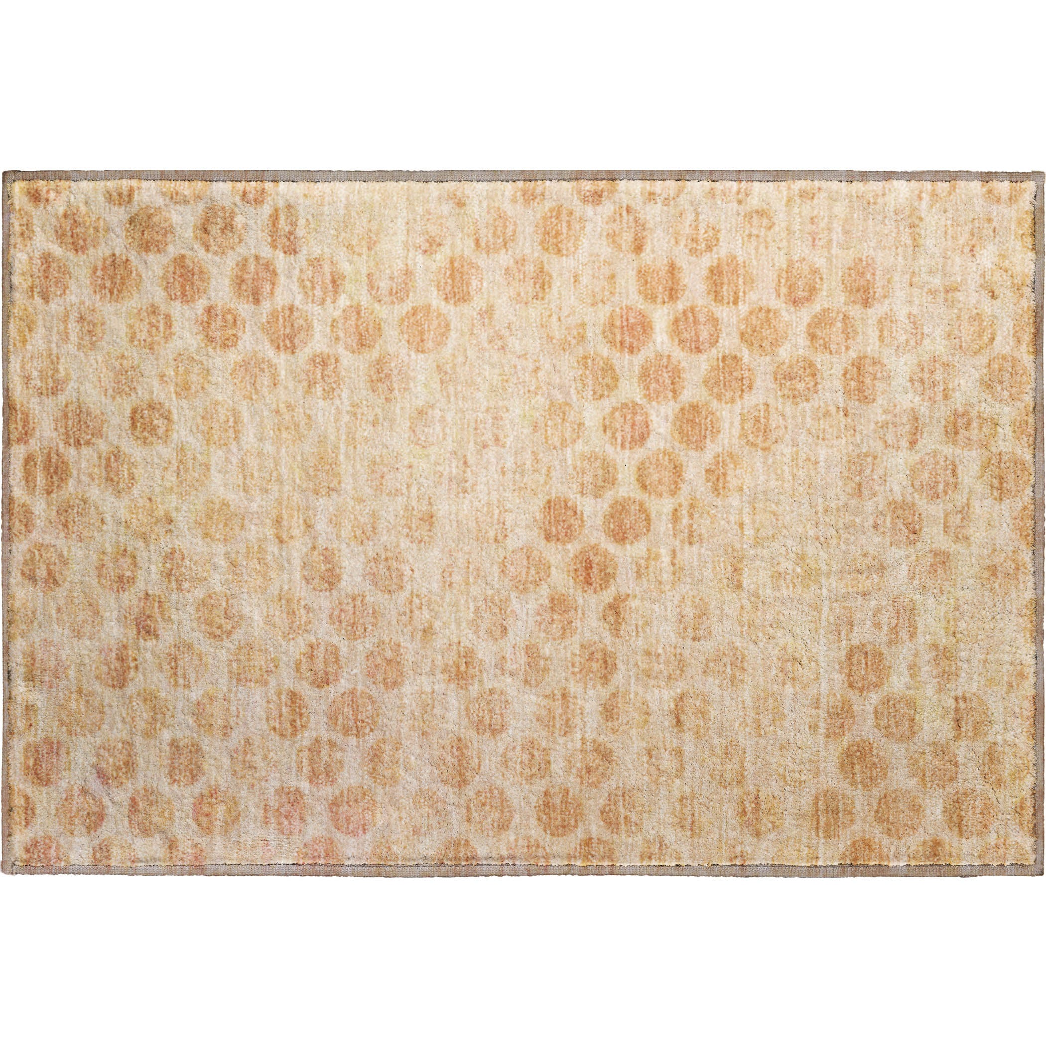 Porto Machine Washable Transitional Peach Orange Rug 1'8" x 2'6" #shape_Rectangle