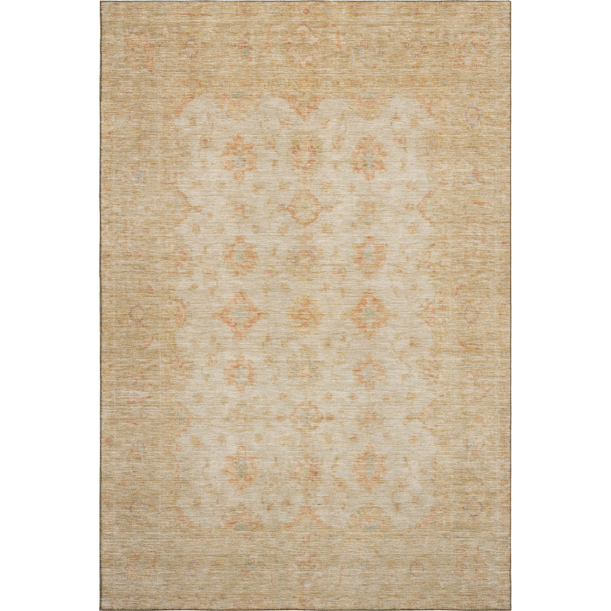 Chiang Mai Machine Washable Traditional Beige Brown Rug 2'6" x 3'10" #shape_Rectangle