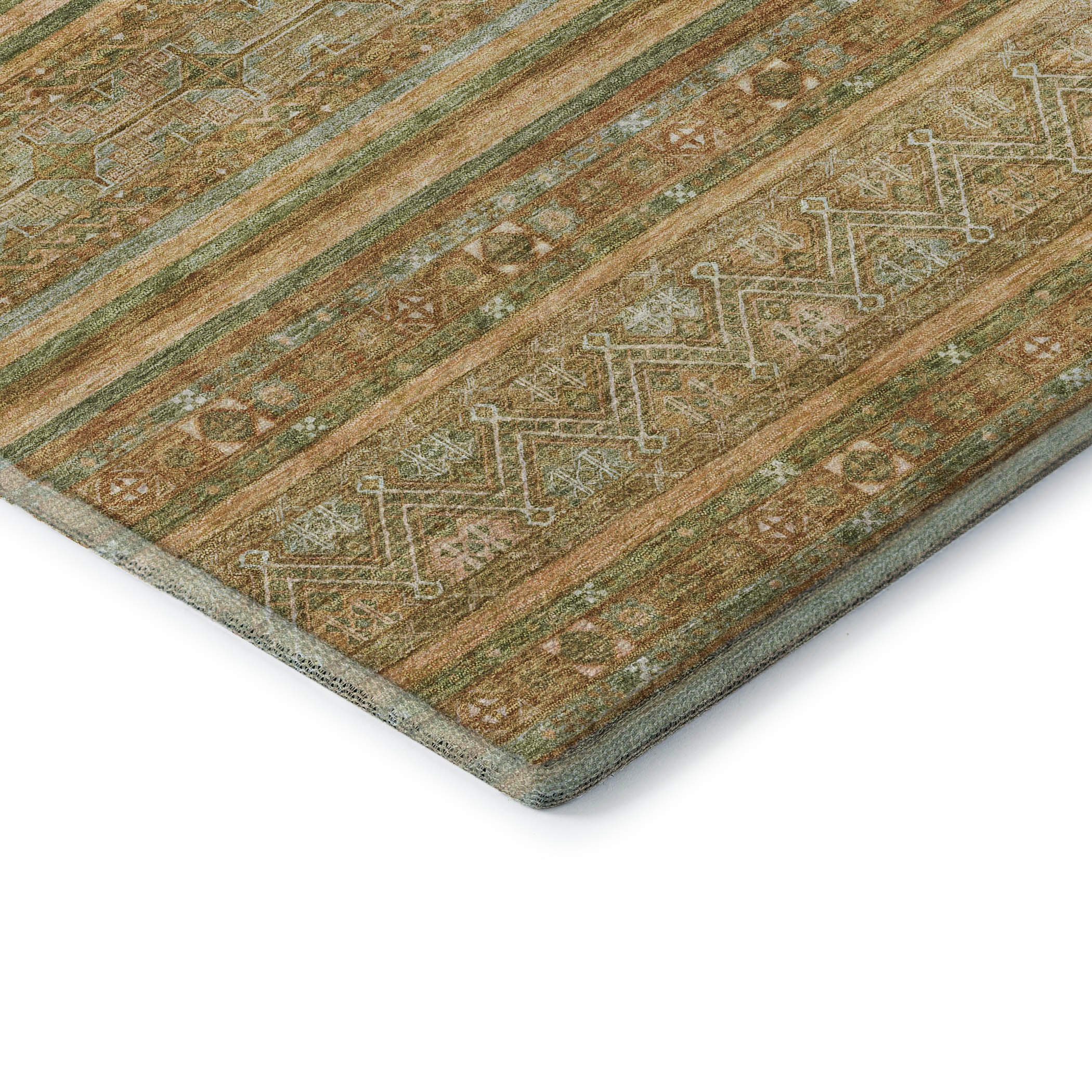 Seoul Machine Washable Transitional Aloe Green Rug 1'8" x 2'6" #shape_Rectangle