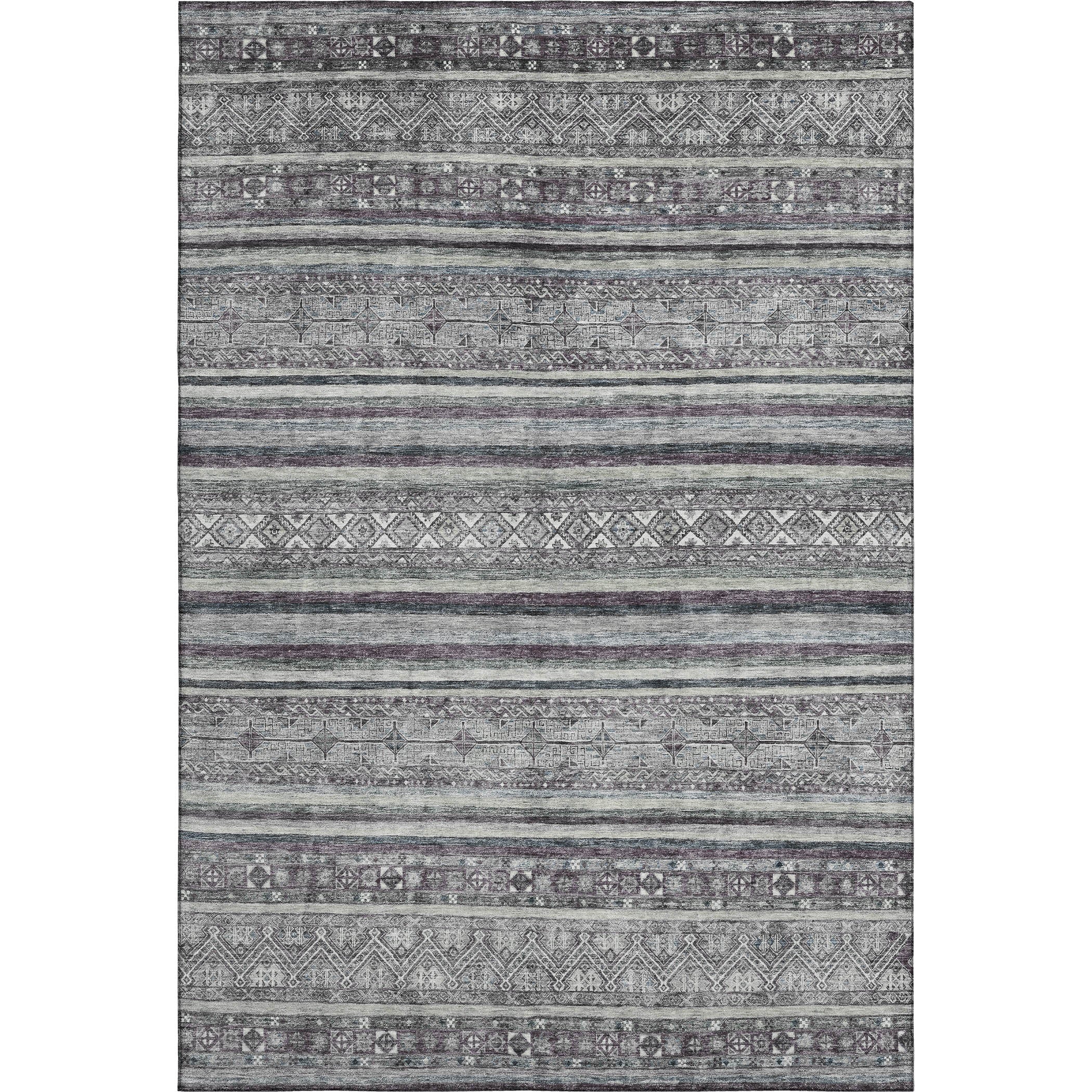Seoul Machine Washable Transitional Gray Rug 2'6" x 3'10" #shape_Rectangle