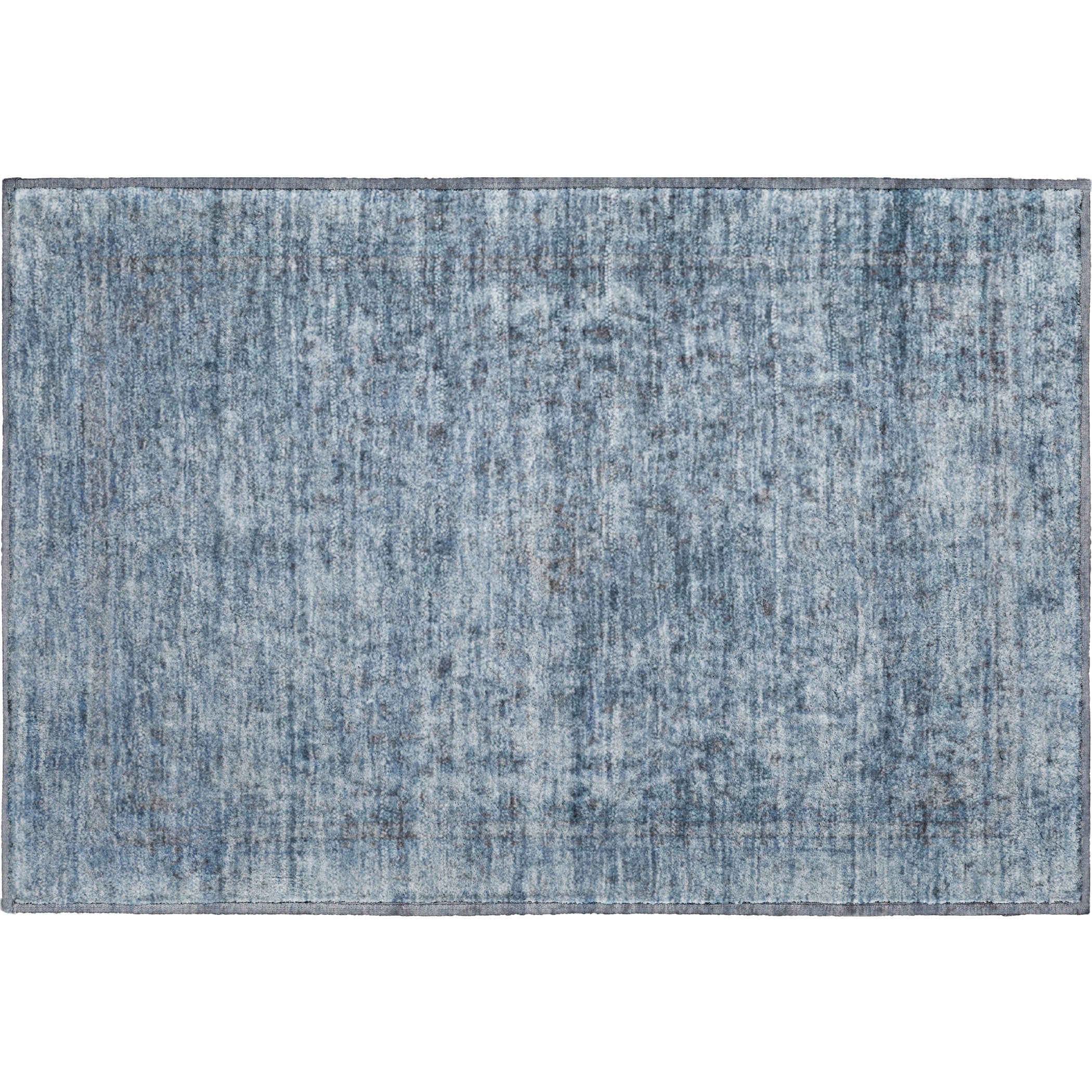 Baku Machine Washable Traditional Blue Rug 1'8" x 2'6" #shape_Rectangle
