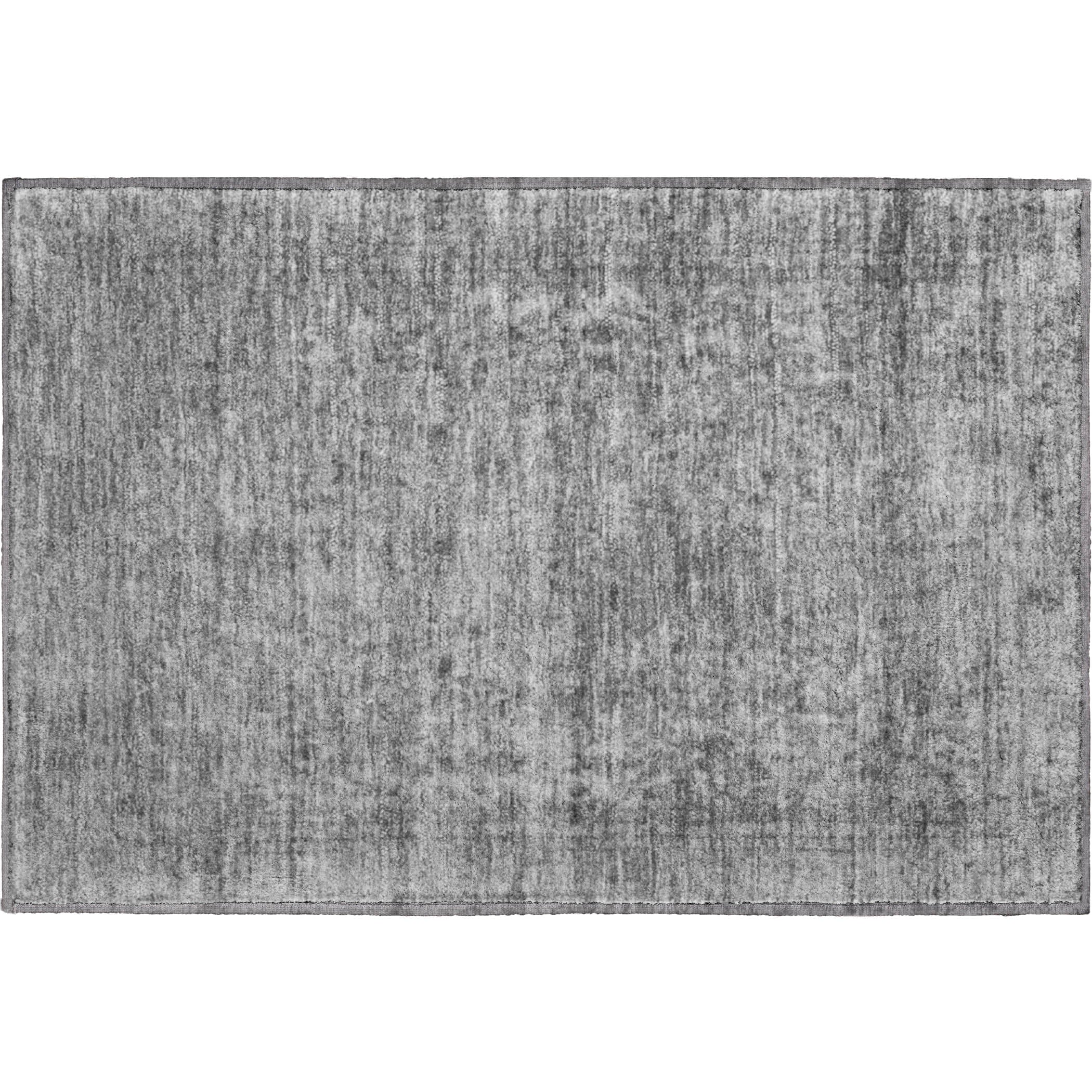 Baku Machine Washable Traditional Gray Rug 1'8" x 2'6" #shape_Rectangle