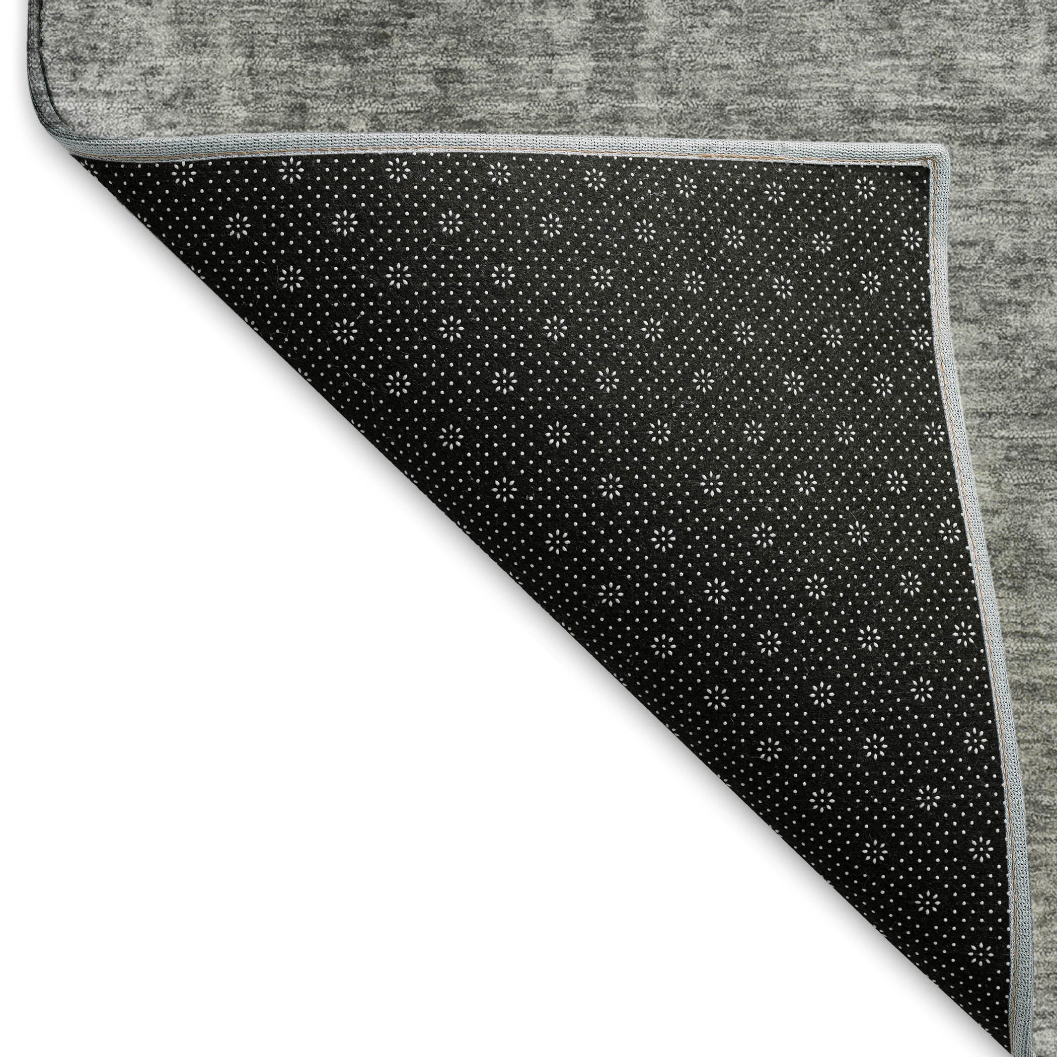 Baku Machine Washable Traditional Gray Rug 1'8" x 2'6" #shape_Rectangle