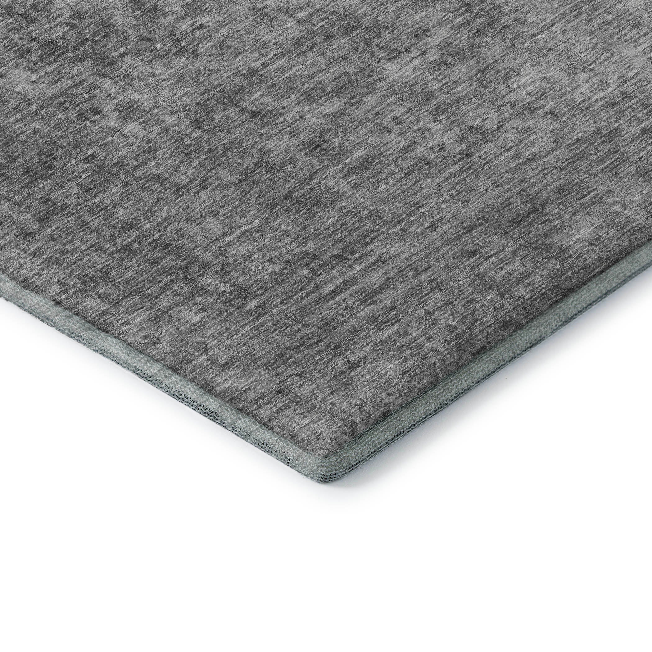 Baku Machine Washable Traditional Gray Rug 1'8" x 2'6" #shape_Rectangle