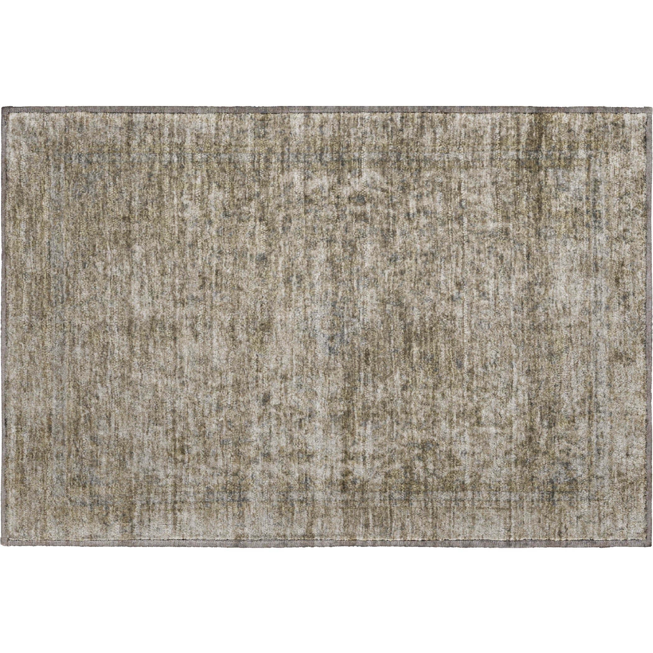 Baku Machine Washable Traditional Pewter Gray Rug 1'8" x 2'6" #shape_Rectangle