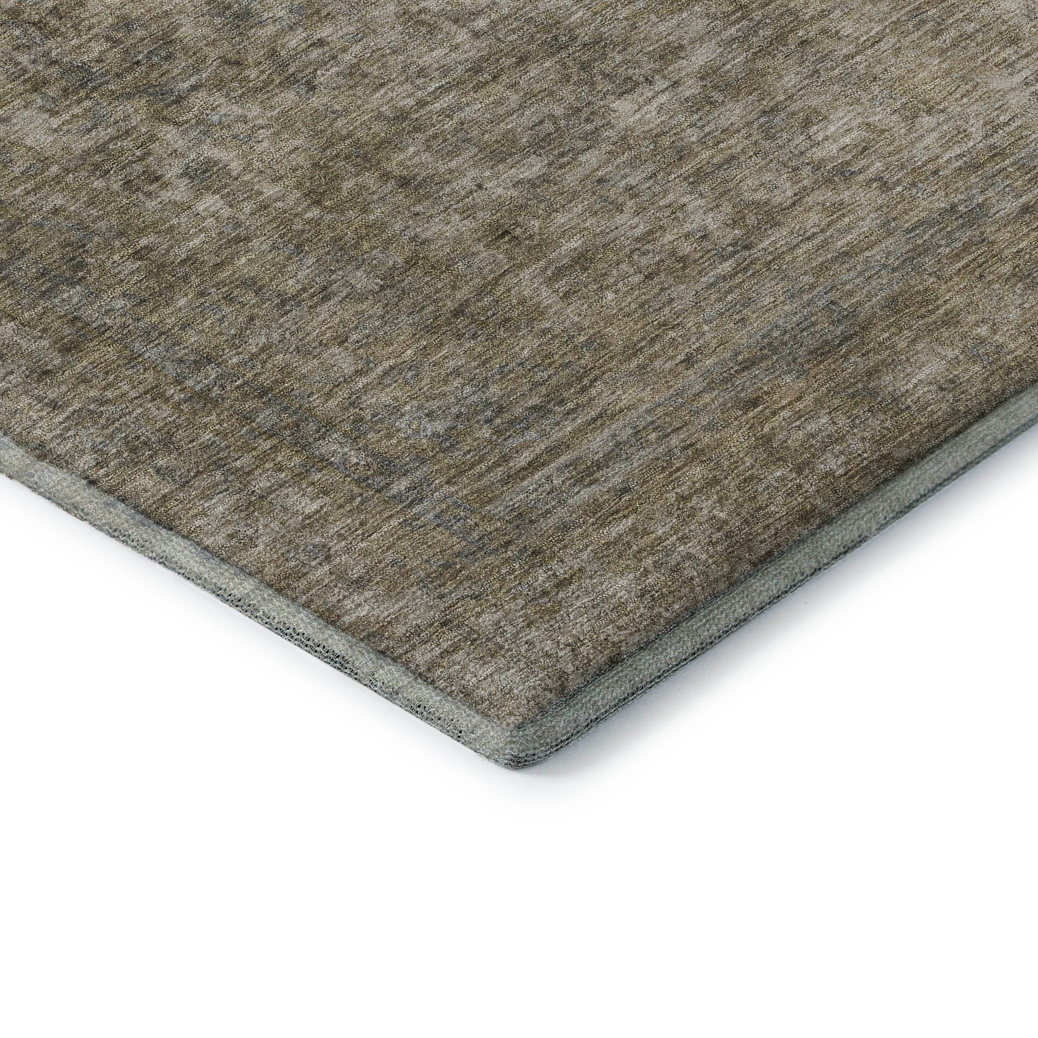 Baku Machine Washable Traditional Pewter Gray Rug 1'8" x 2'6" #shape_Rectangle