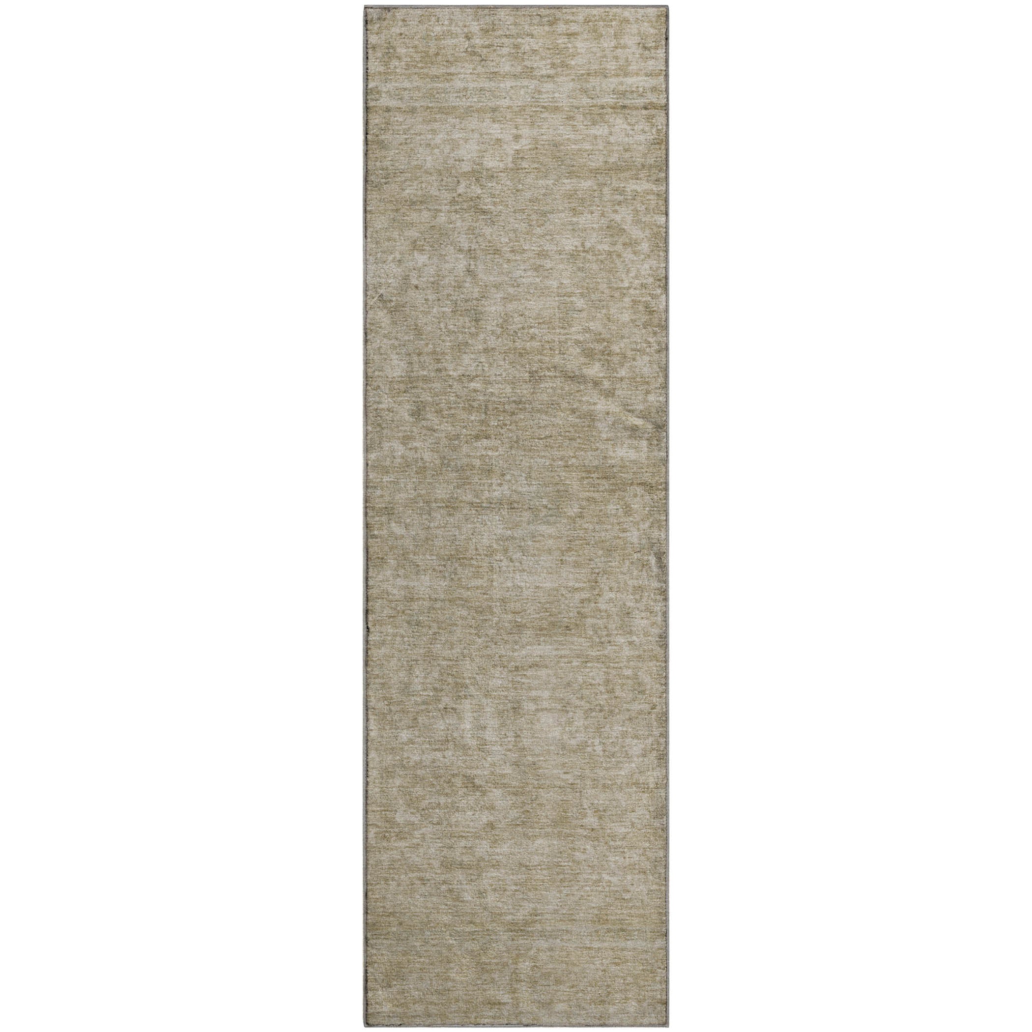 Baku Machine Washable Traditional Tan Brown Rug 2'3" x 7'6" #shape_Runner