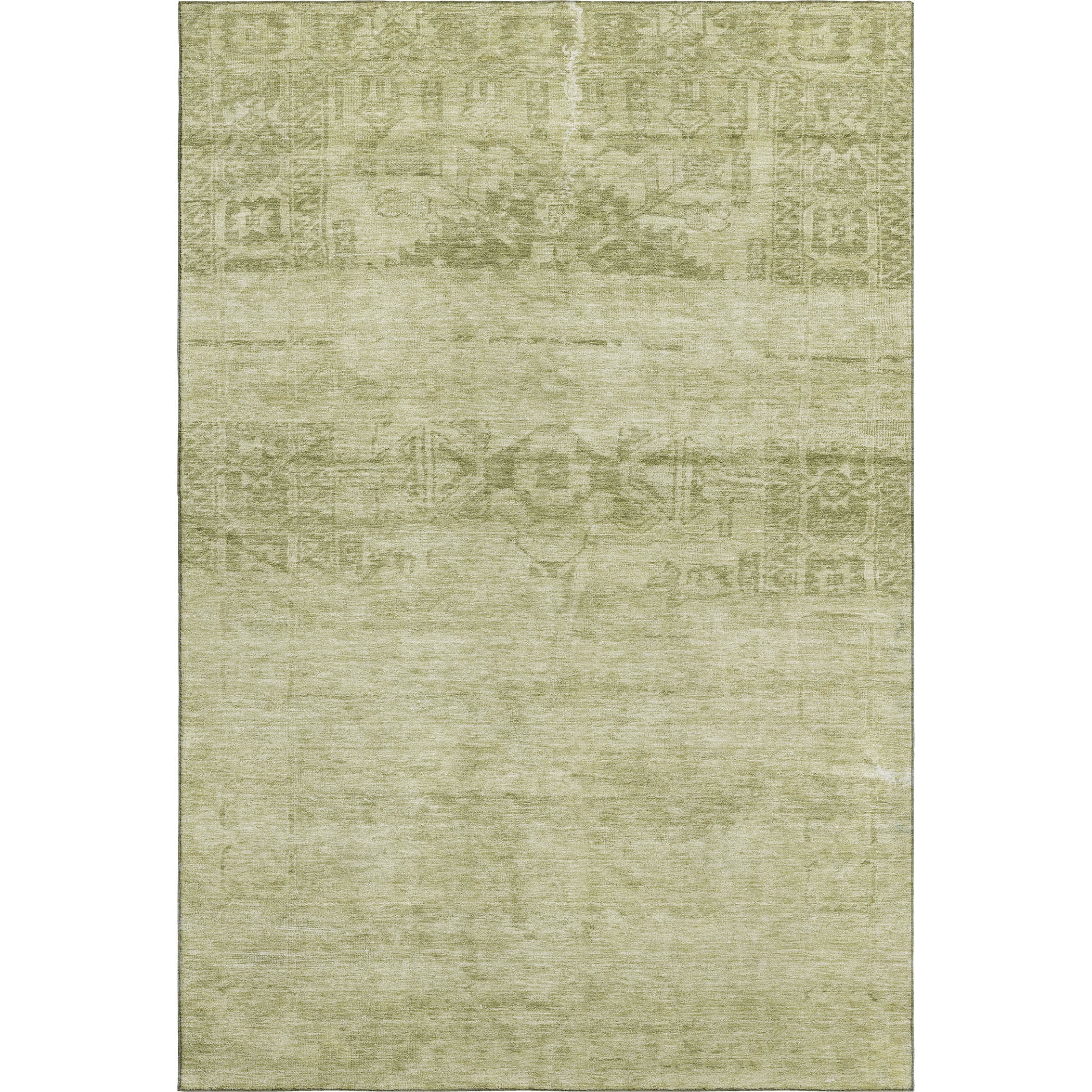 Lima Machine Washable Transitional Aloe Green Rug 2'6" x 3'10" #shape_Rectangle