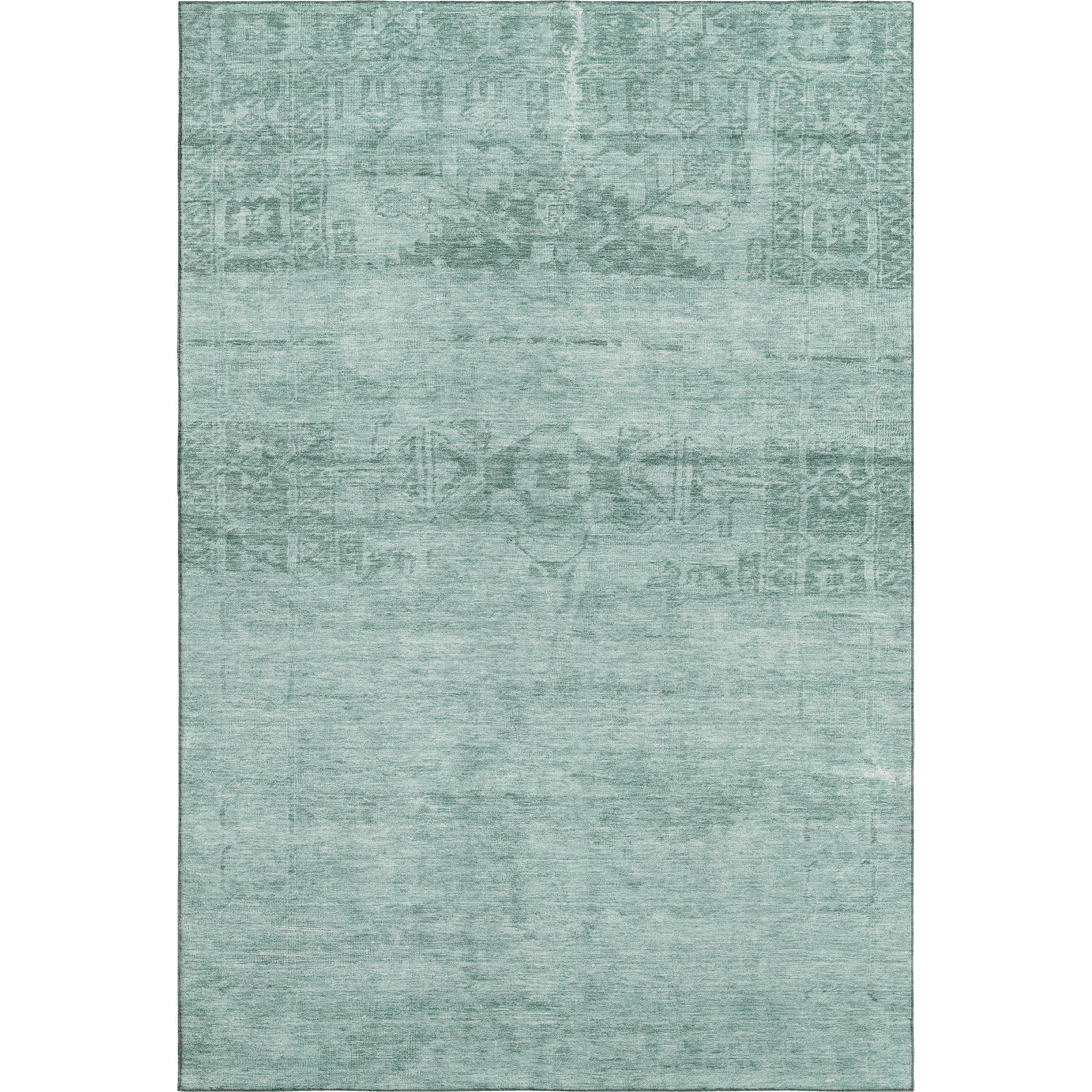 Lima Machine Washable Transitional Aqua Teal Rug 2'6" x 3'10" #shape_Rectangle