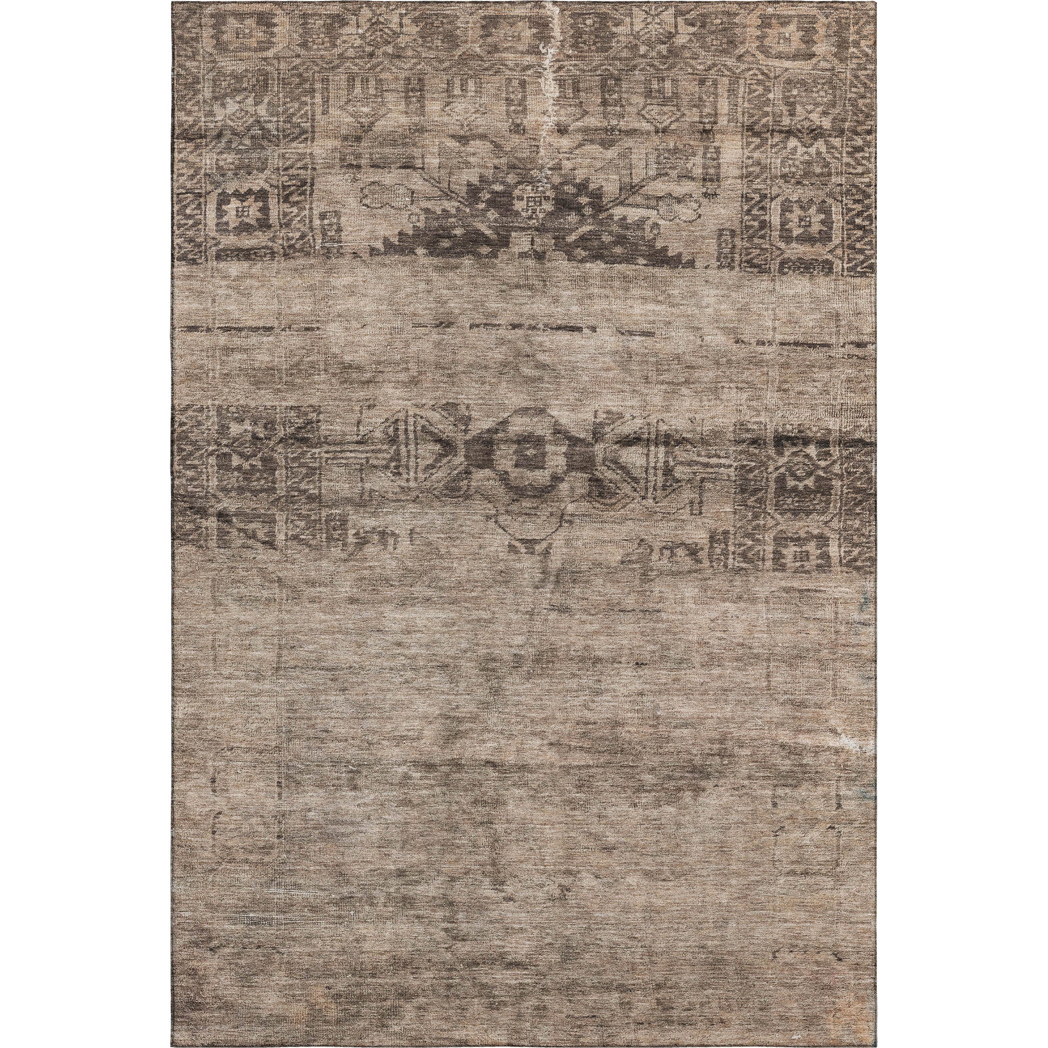 Lima Machine Washable Transitional Brown Rug 2'6" x 3'10" #shape_Rectangle