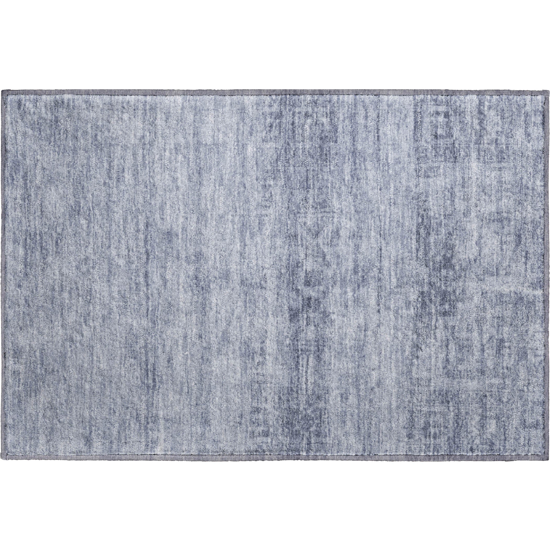 Lima Machine Washable Transitional Denim Blue Rug 1'8" x 2'6" #shape_Rectangle
