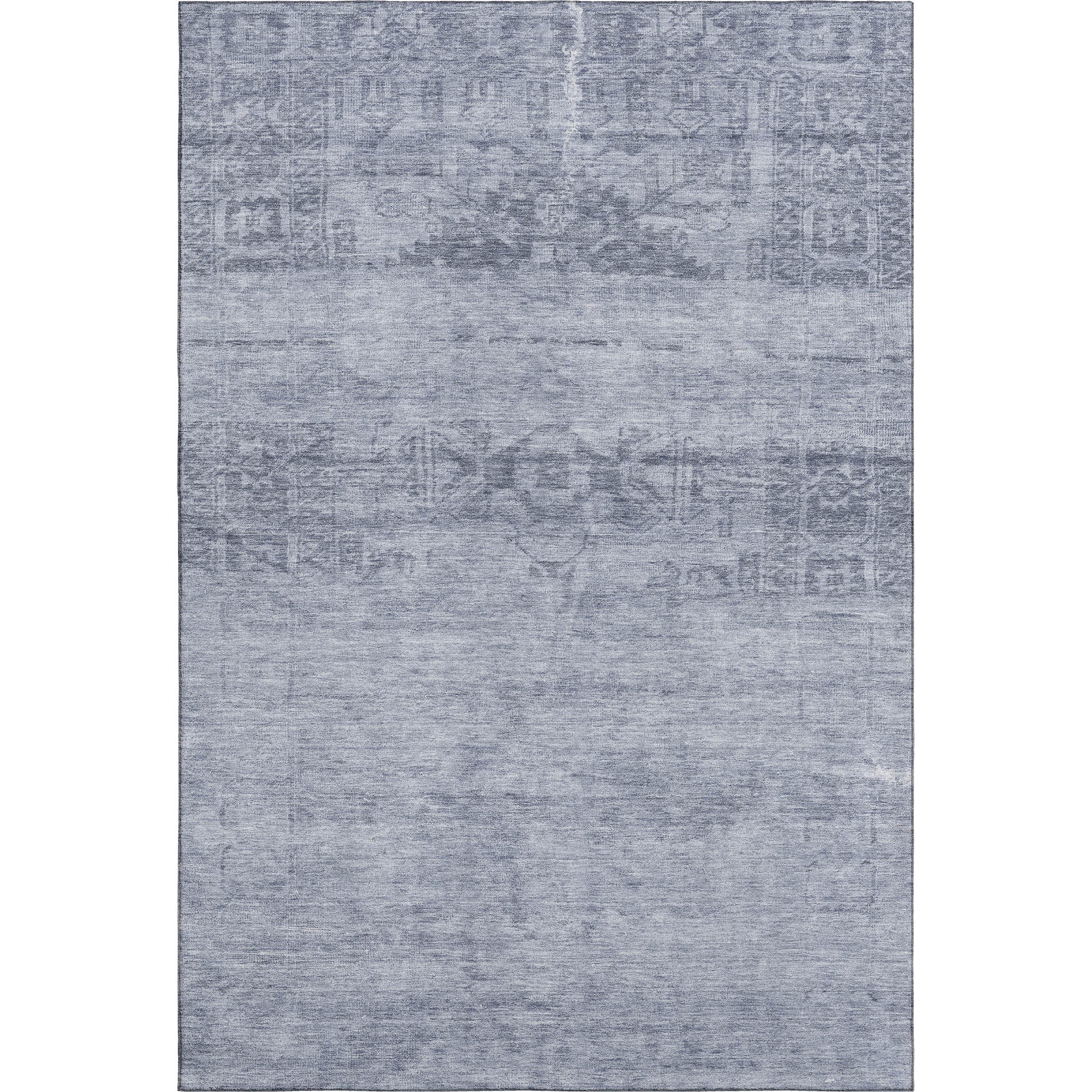 Lima Machine Washable Transitional Denim Blue Rug 2'6" x 3'10" #shape_Rectangle