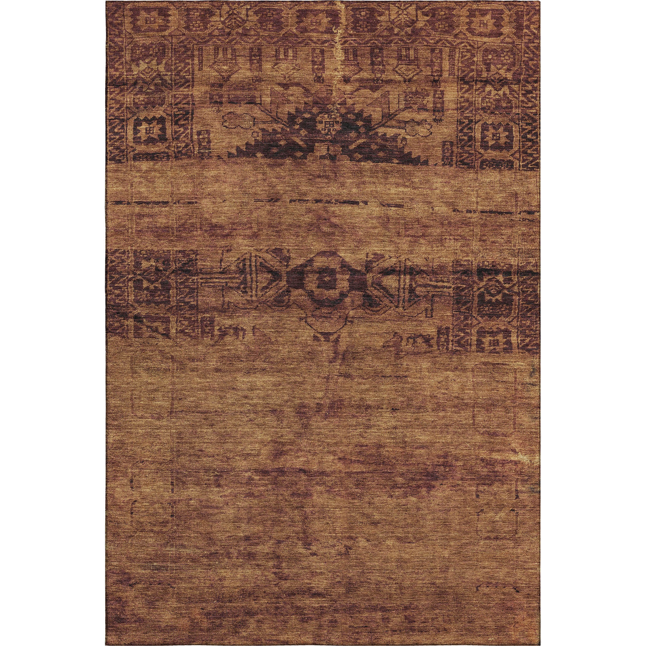Lima Machine Washable Transitional Paprika Orange Rug 2'6" x 3'10" #shape_Rectangle
