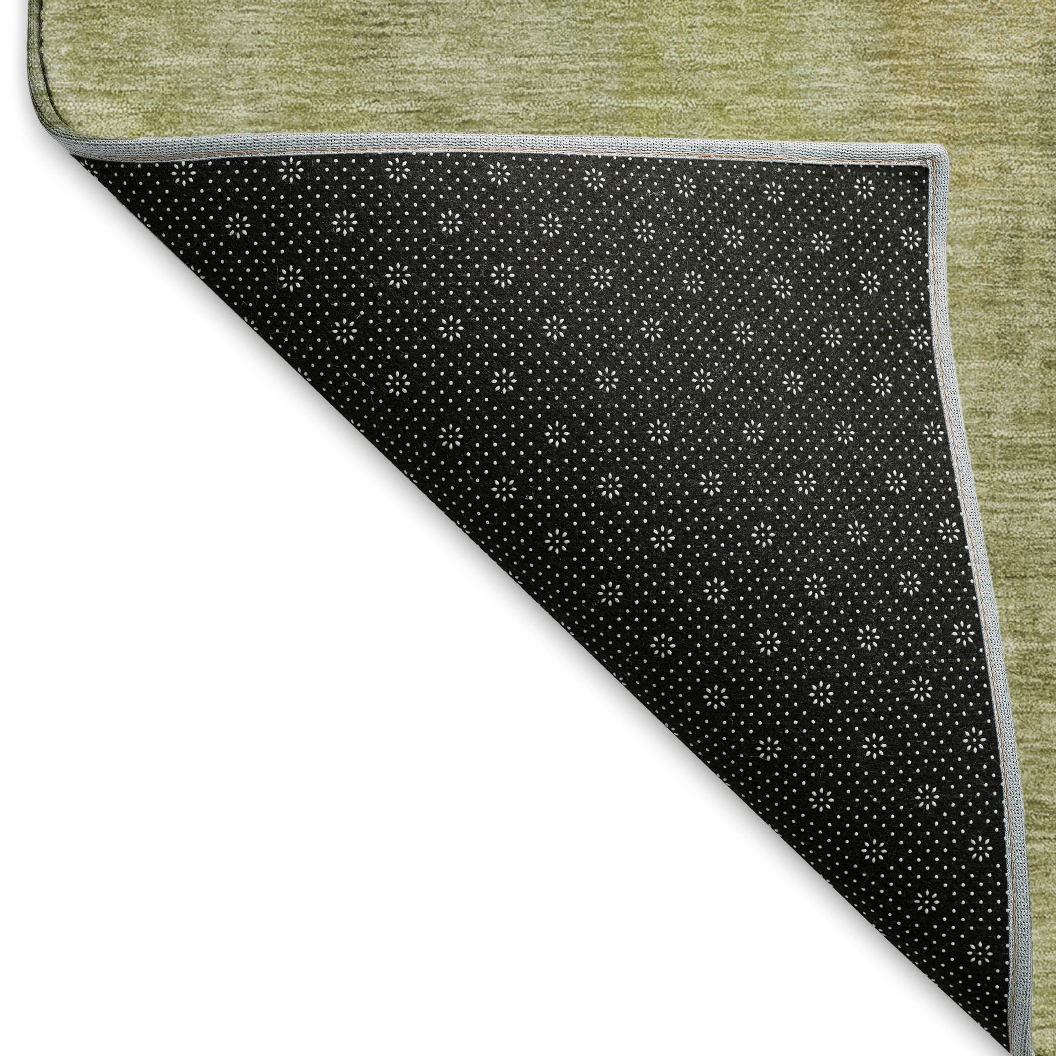 Kathmandu Machine Washable Transitional Aloe Green Rug 1'8" x 2'6" #shape_Rectangle