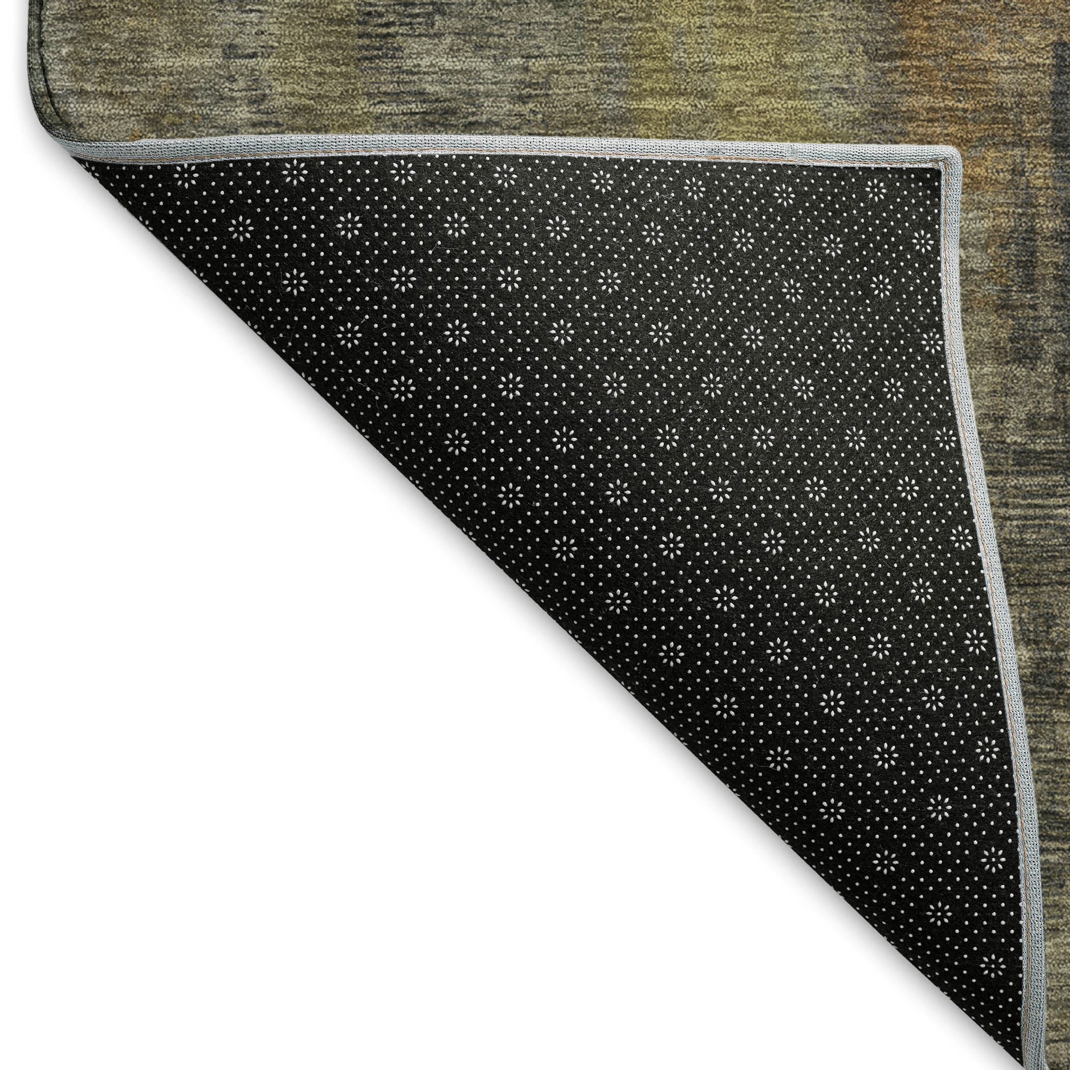Kathmandu Machine Washable Transitional Charcoal Gray Rug 1'8" x 2'6" #shape_Rectangle